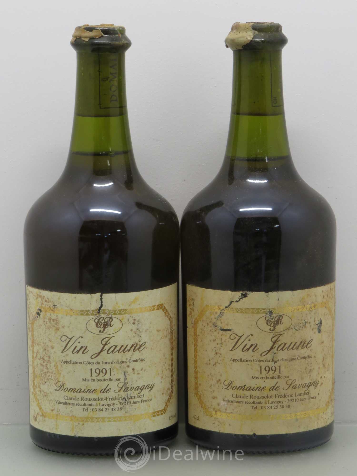 Arbois Vin Jaune Savagny 1991 - Posten von 2 Flaschen - 0