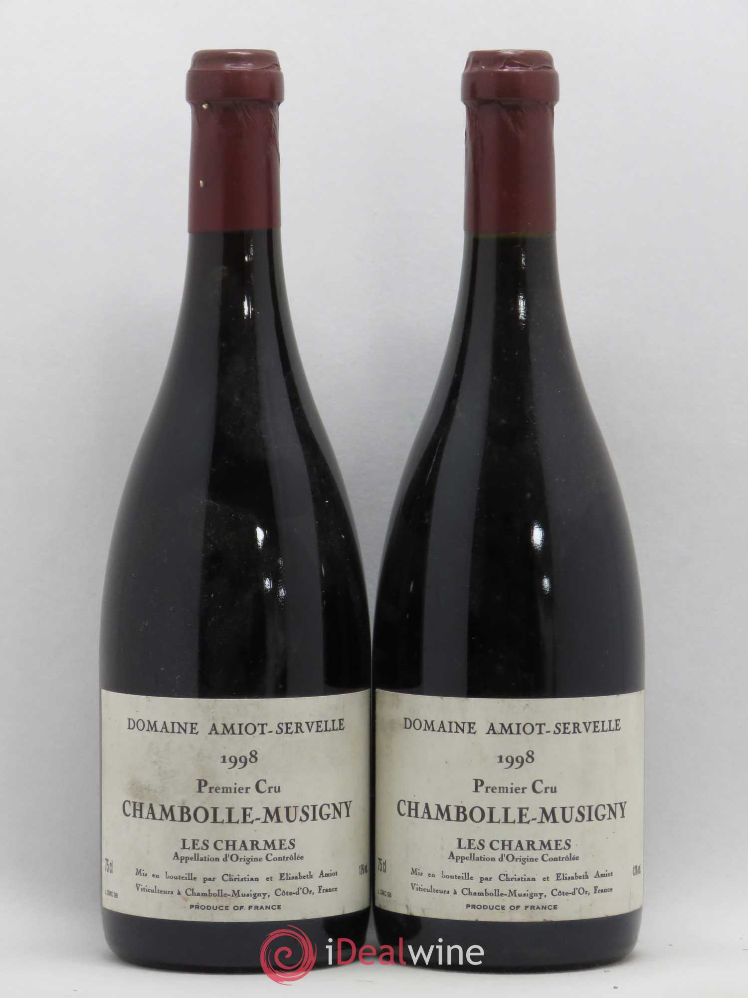 Chambolle-Musigny 1er Cru Les Charmes Amiot-Servelle 1998 - Lot de 2 bouteilles - 0