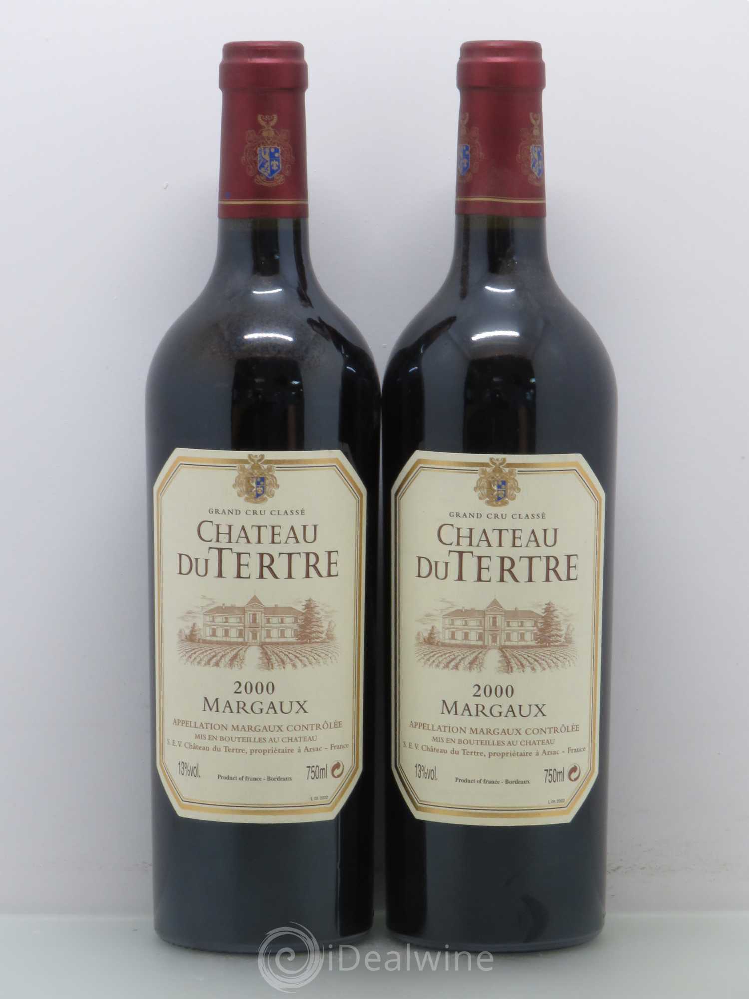 Château du Tertre 5ème Grand Cru Classé 2000 - Lot de 4 bouteilles - 1