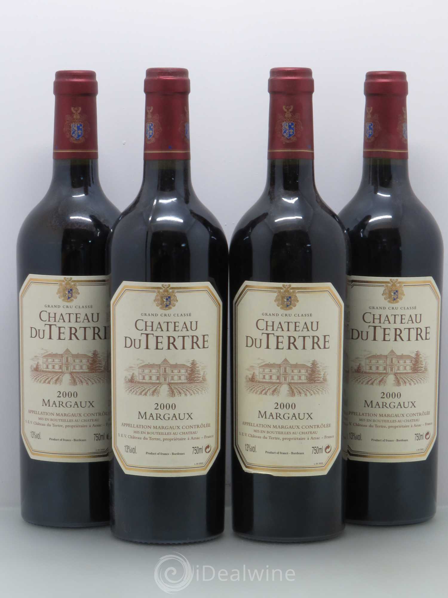 Château du Tertre 5ème Grand Cru Classé 2000 - Lot de 4 bouteilles - 0