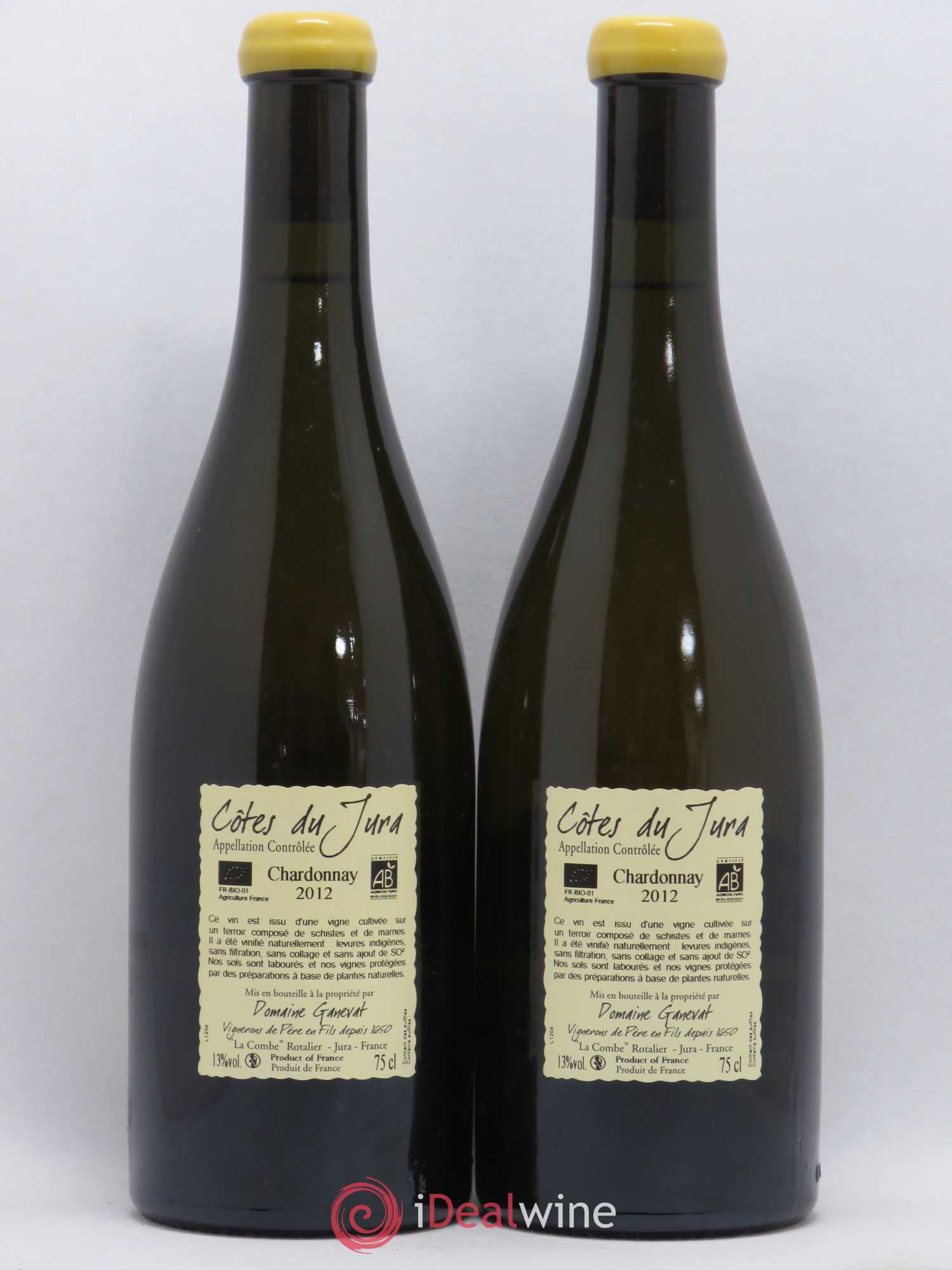 Côtes du Jura Grusse en Billat Jean-François Ganevat (Domaine) 2012 - Lot de 2 bouteilles - 1