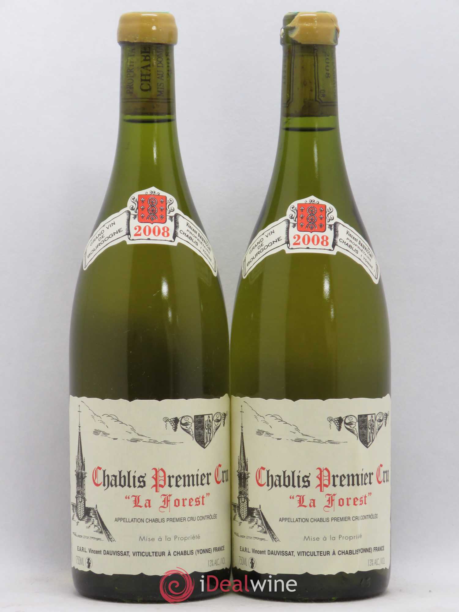Chablis 1er Cru La Forest Vincent Dauvissat (Domaine) 2008 - Lot de 2 bouteilles - 0