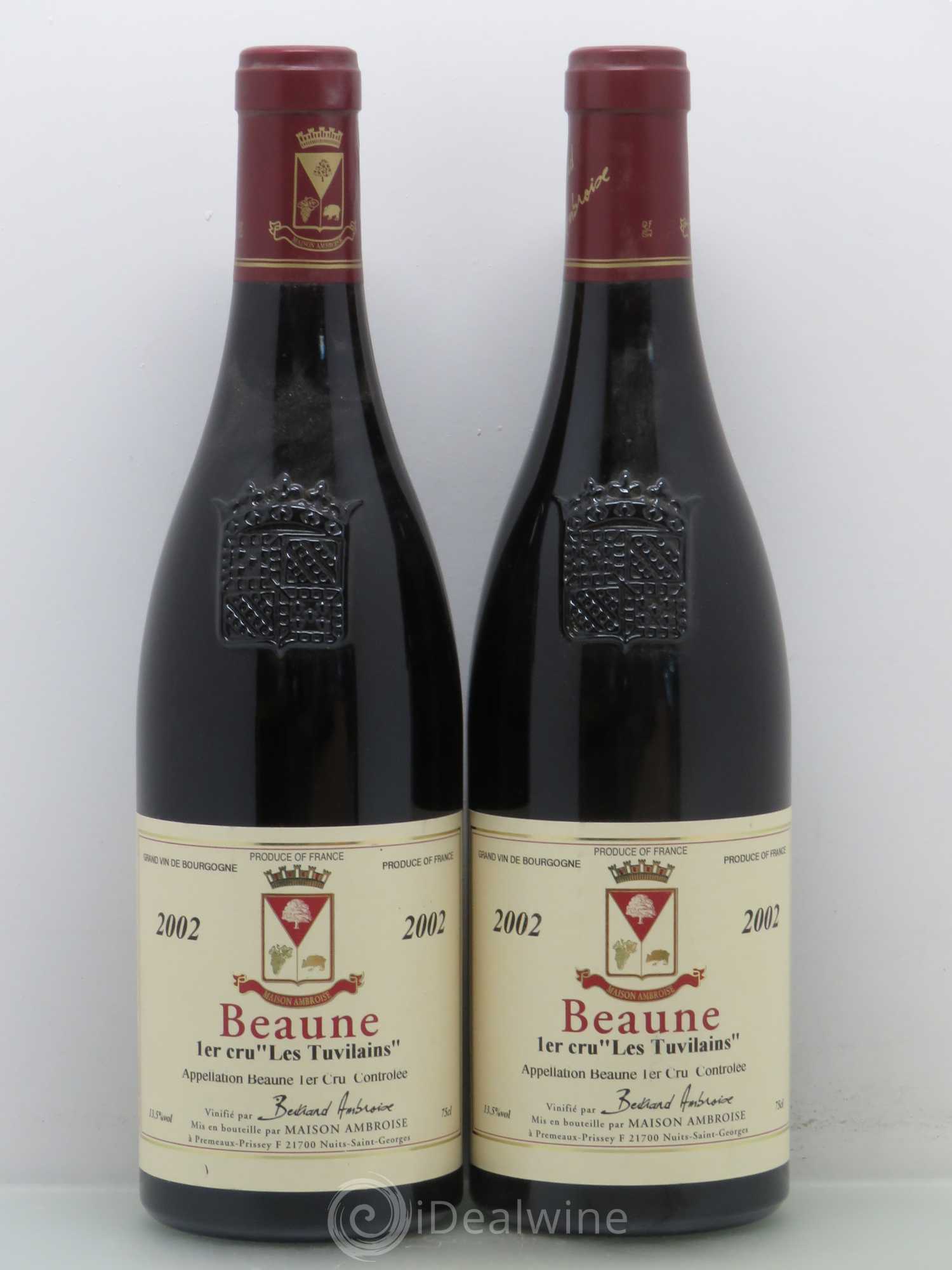 Beaune 1er Cru Les Tuvilains B.Ambroise 2002 - Posten von 4 Flaschen - 1