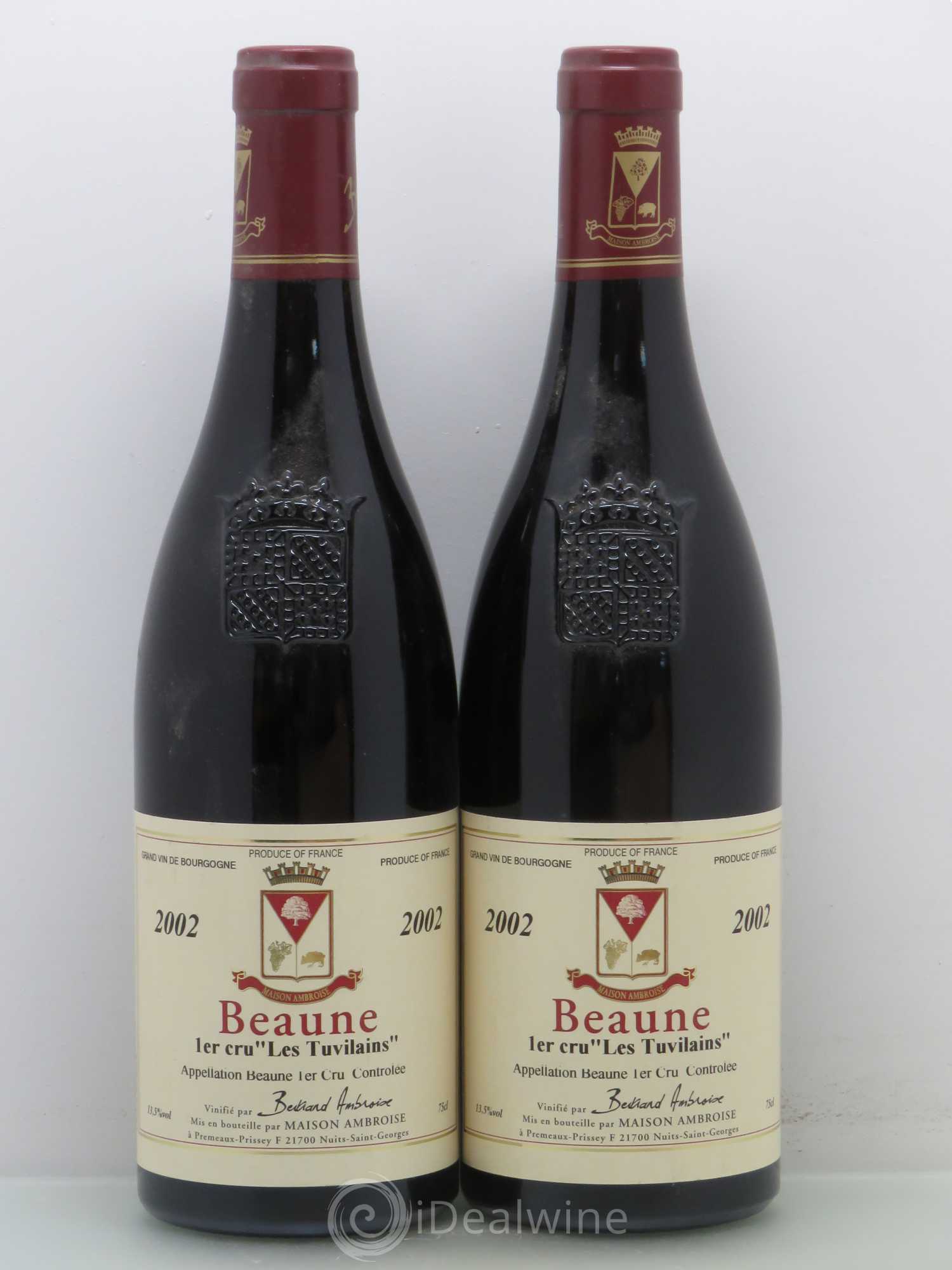 Beaune 1er Cru Les Tuvilains B.Ambroise 2002 - Posten von 4 Flaschen - 2