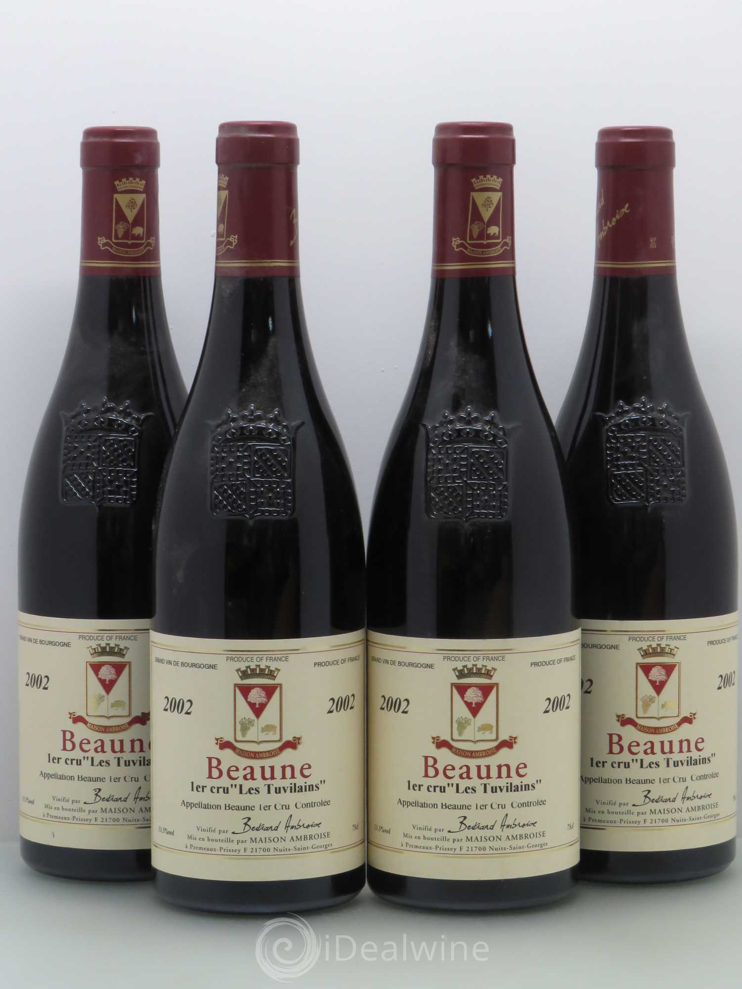 Beaune 1er Cru Les Tuvilains B.Ambroise 2002 - Posten von 4 Flaschen - 0