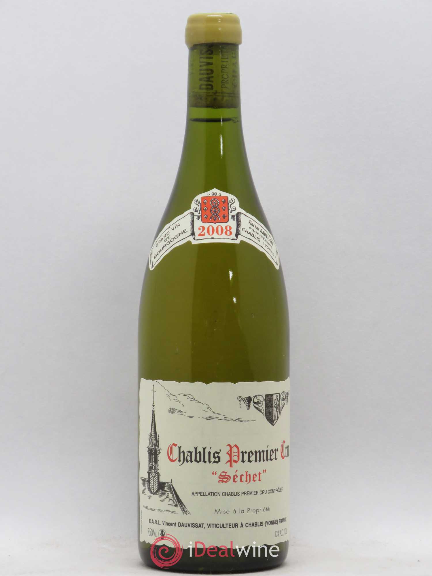 Chablis 1er Cru Séchet Vincent Dauvissat (Domaine) 2008 - Lot de 1 bouteille - 0