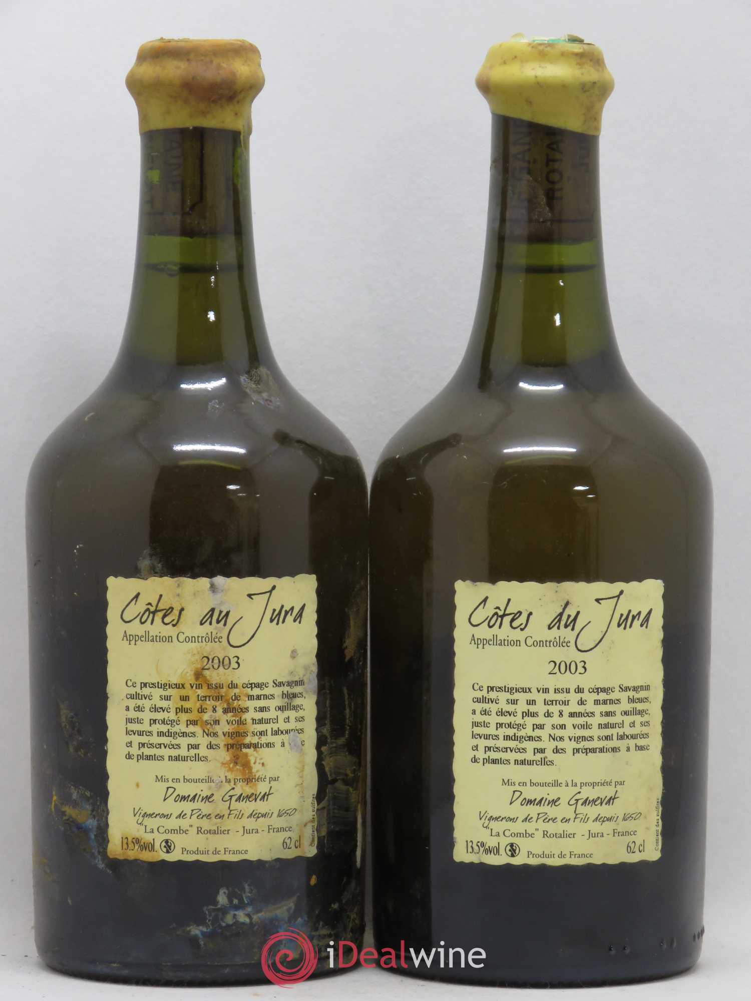 Côtes du Jura Vin Jaune Jean-François Ganevat (Domaine) 2003 - Lot de 2 bouteilles - 1