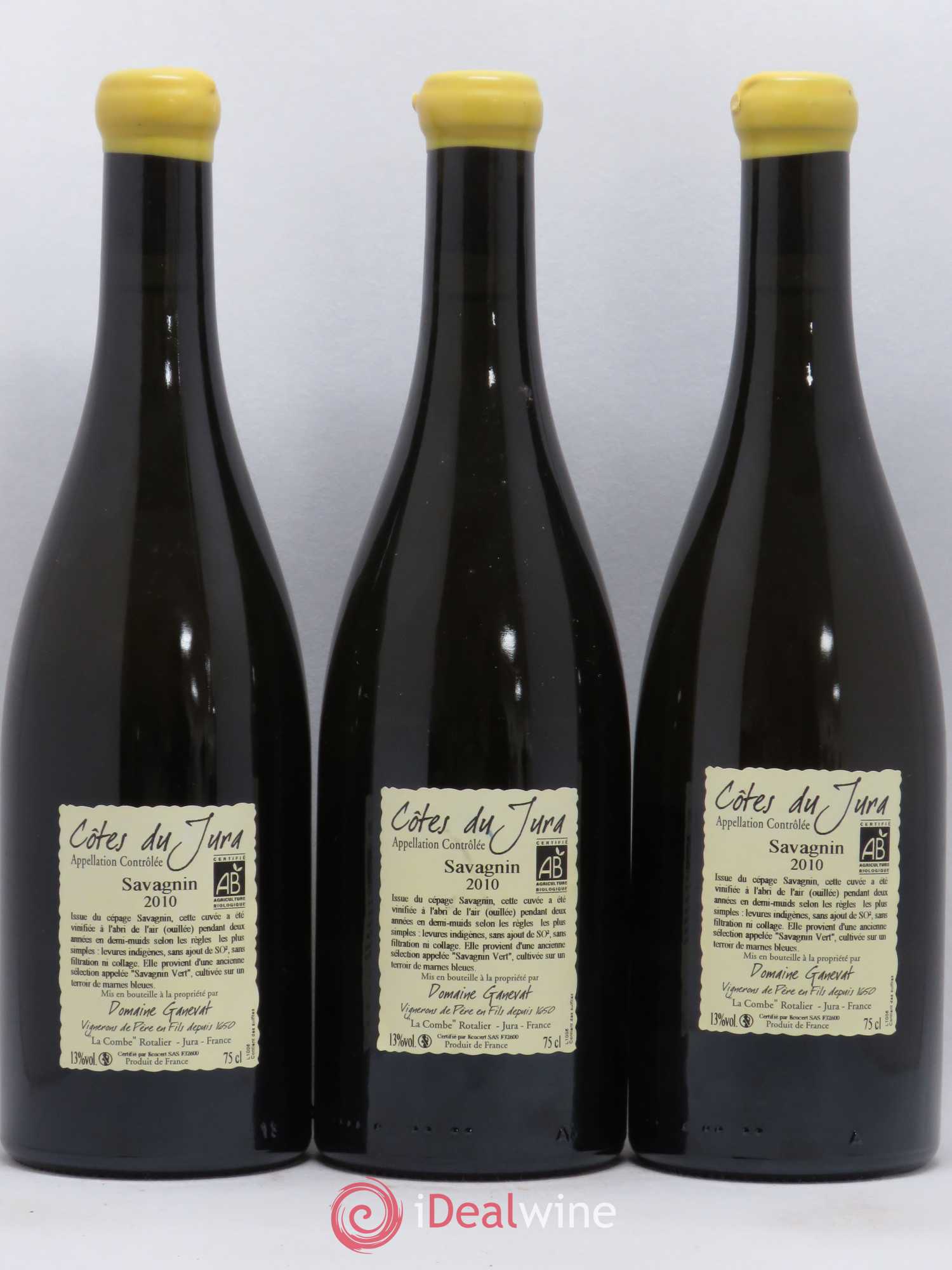 Côtes du Jura Les Chalasses Marnes Bleues Jean-François Ganevat (Domaine) 2010 - Lot de 3 bouteilles - 1