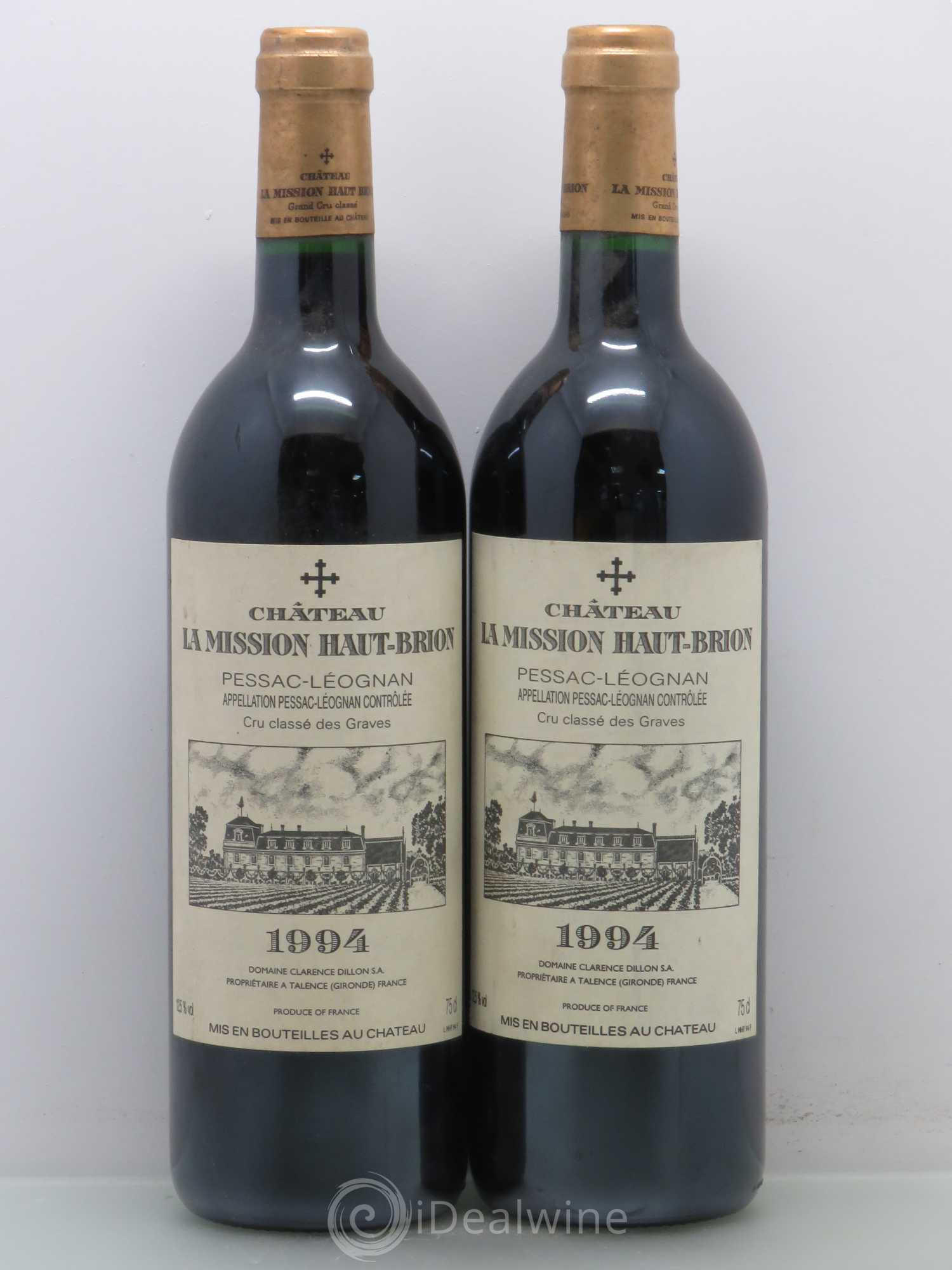 Château la Mission Haut-Brion Cru Classé de Graves 1994 - Lot de 2 bouteilles - 0