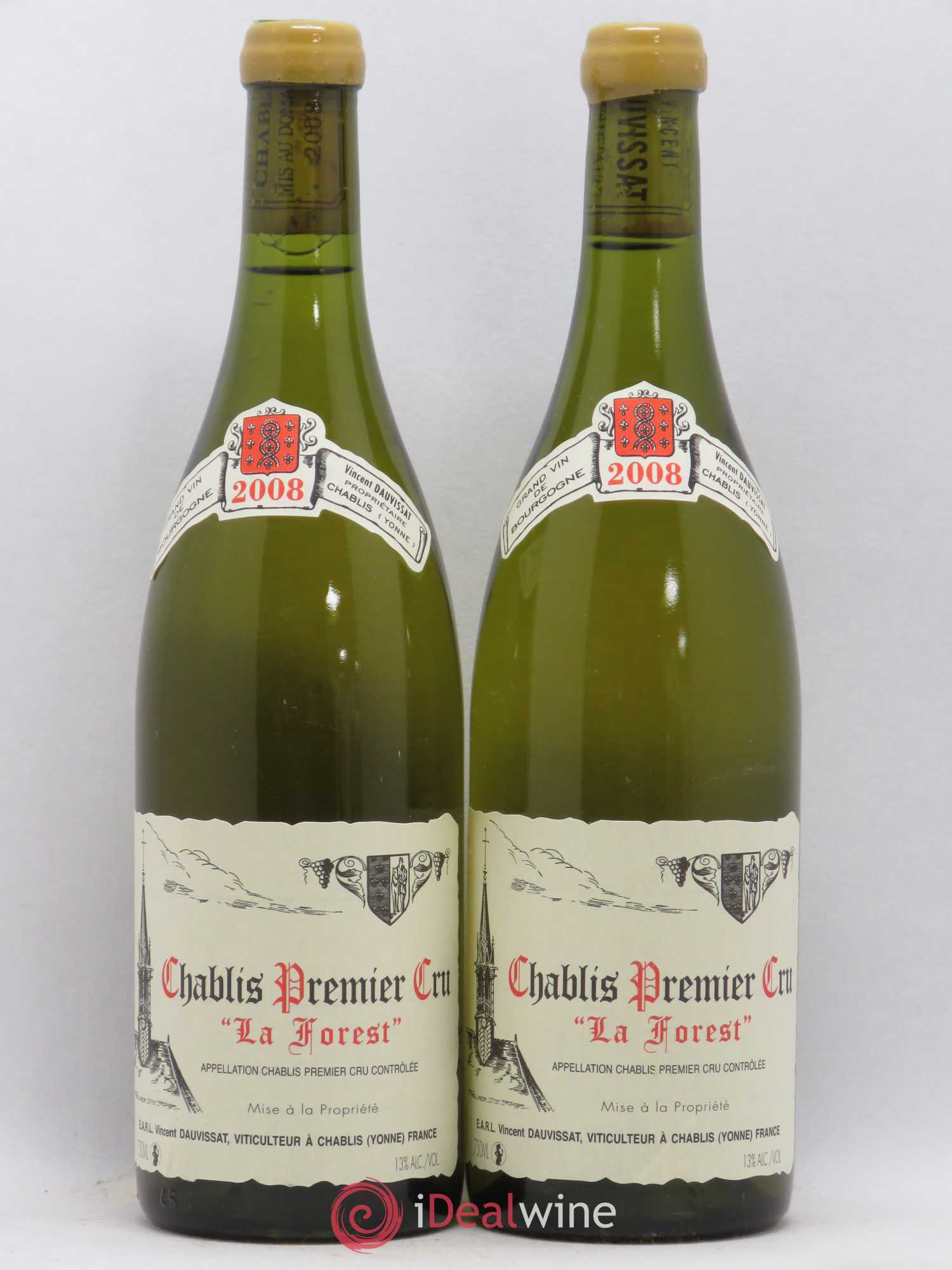 Chablis 1er Cru La Forest Vincent Dauvissat (Domaine) 2008 - Lot de 2 bouteilles - 0