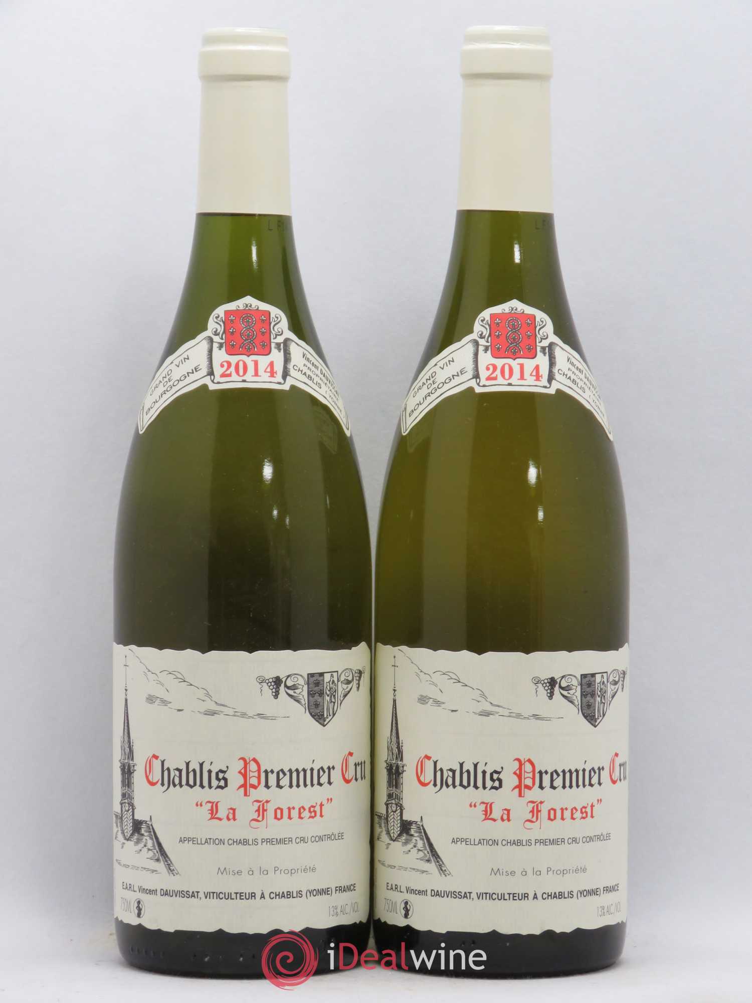 Chablis 1er Cru La Forest Vincent Dauvissat (Domaine) 2014 - Lot de 2 bouteilles - 0