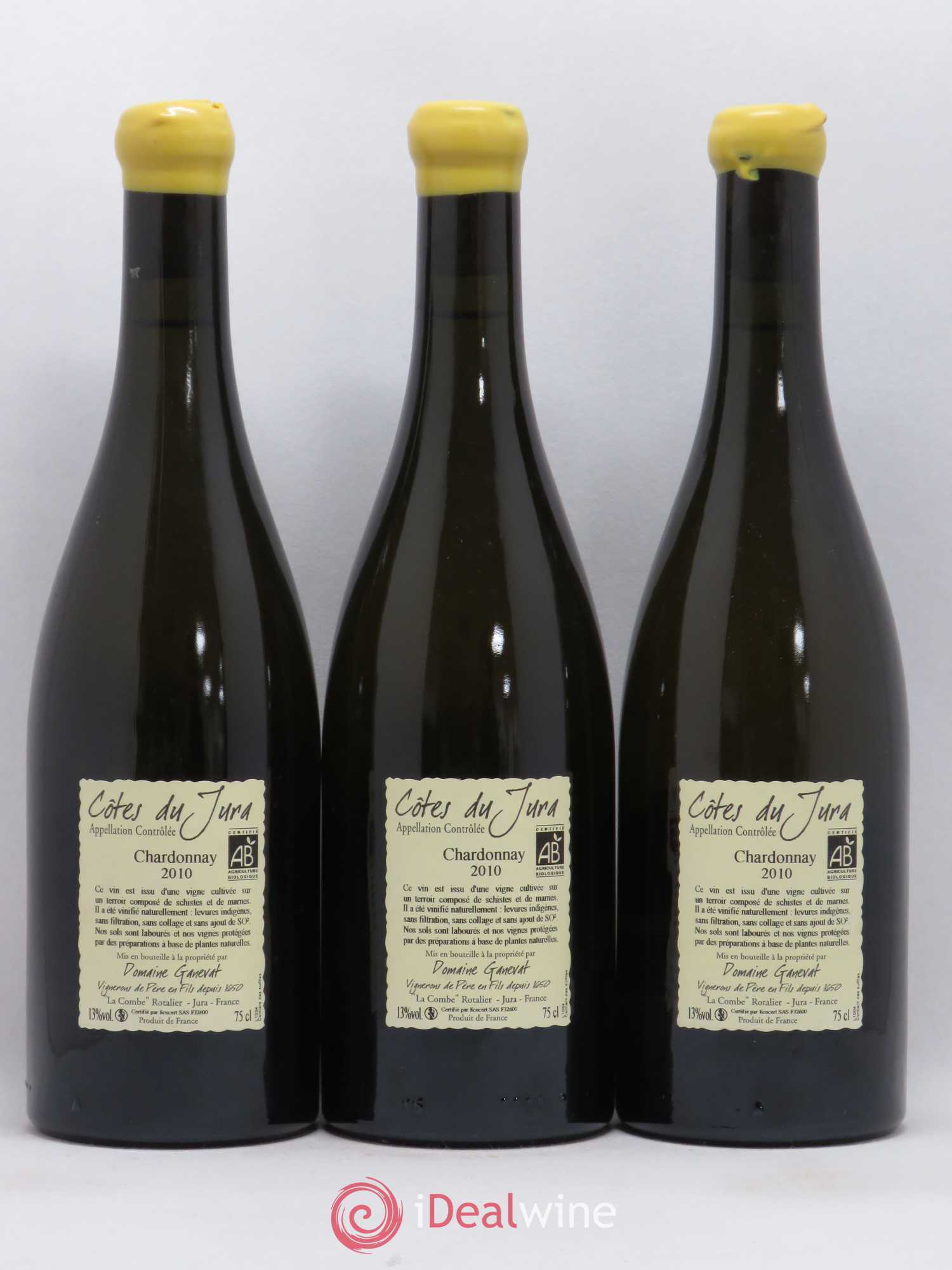 Côtes du Jura Grusse en Billat Jean-François Ganevat (Domaine) 2010 - Lot de 3 bouteilles - 1