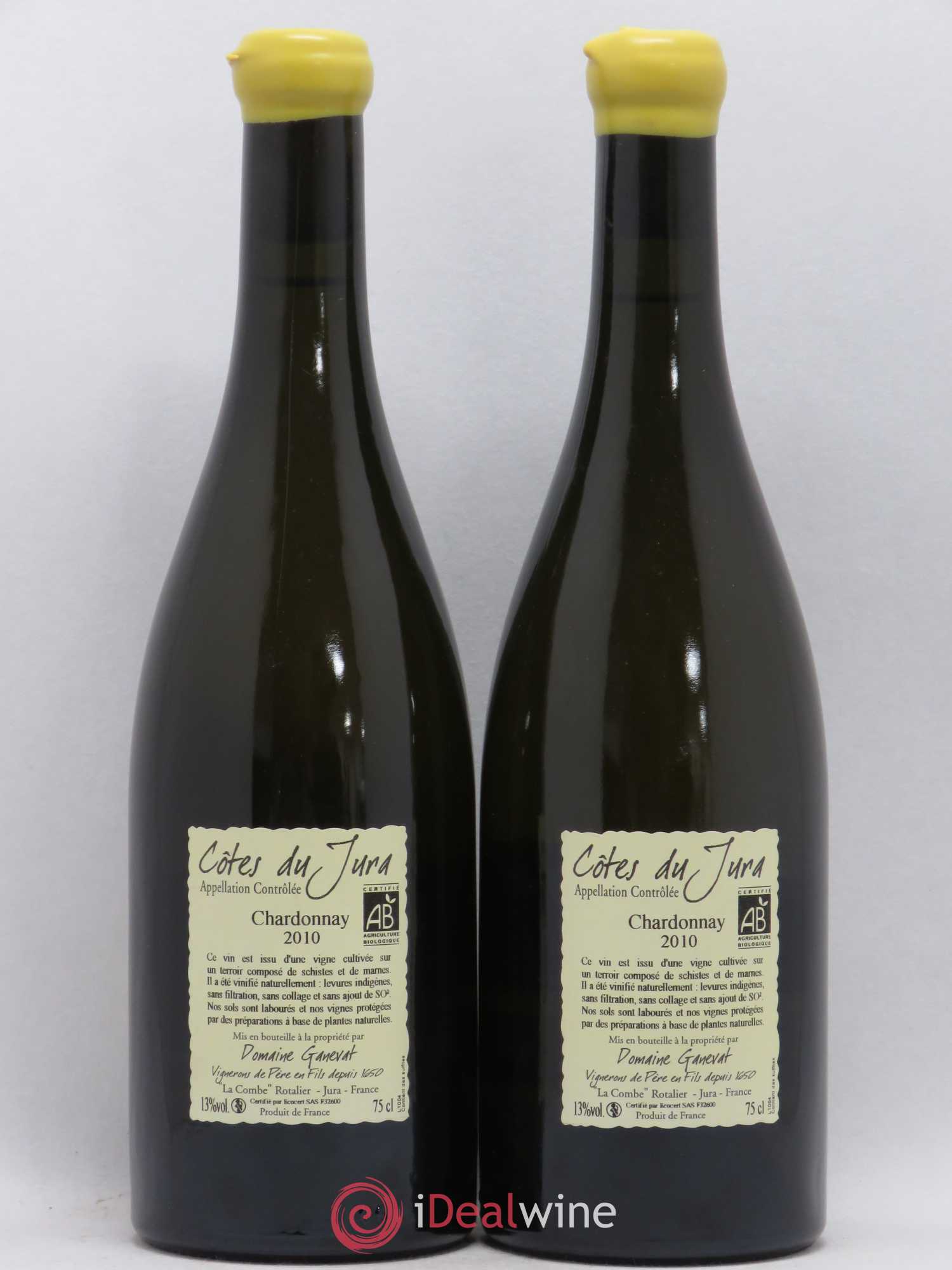 Côtes du Jura Grusse en Billat Jean-François Ganevat (Domaine) 2010 - Lot de 2 bouteilles - 1