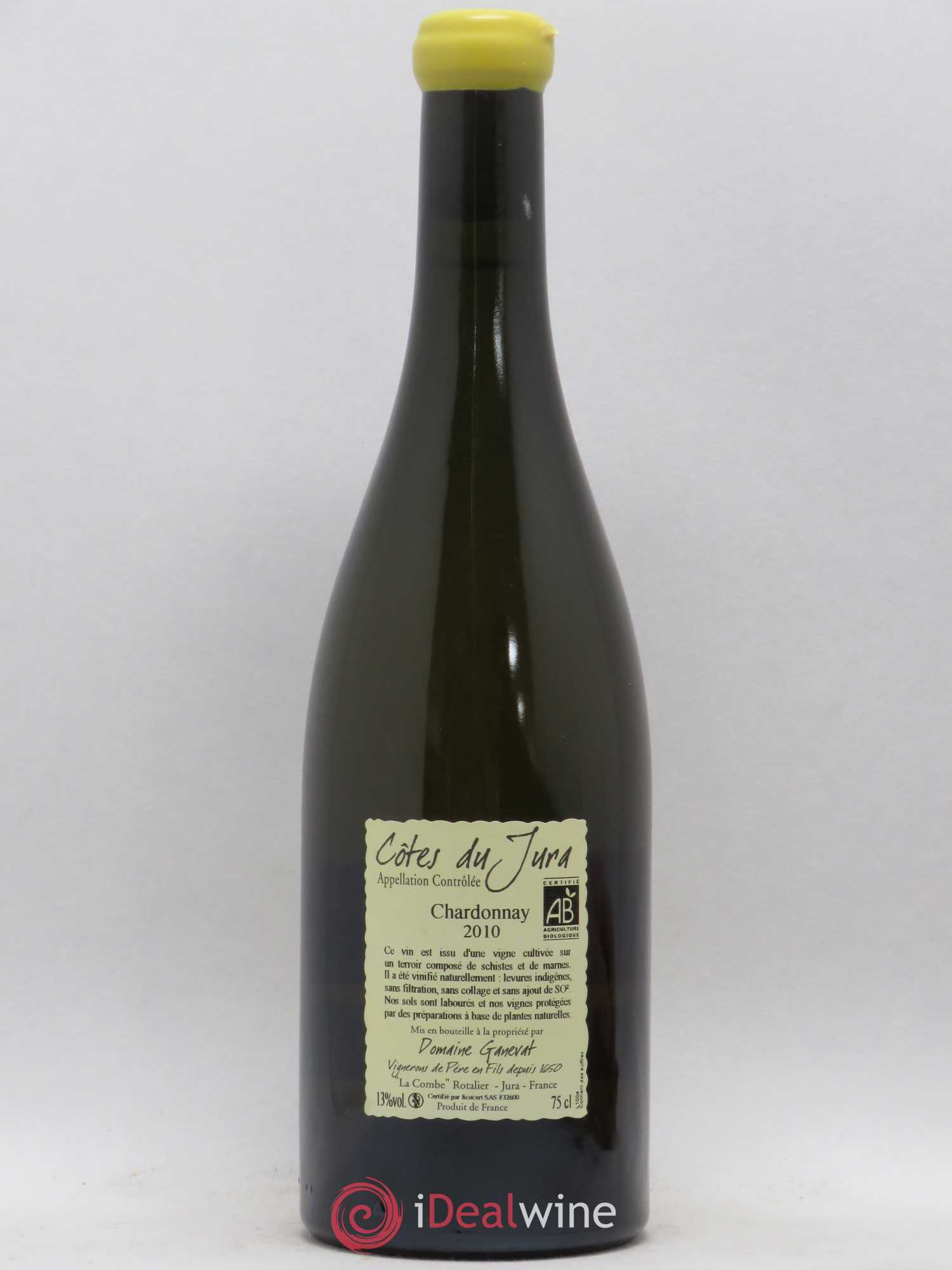Côtes du Jura Grusse en Billat Jean-François Ganevat (Domaine) 2010 - Lot de 1 bouteille - 1