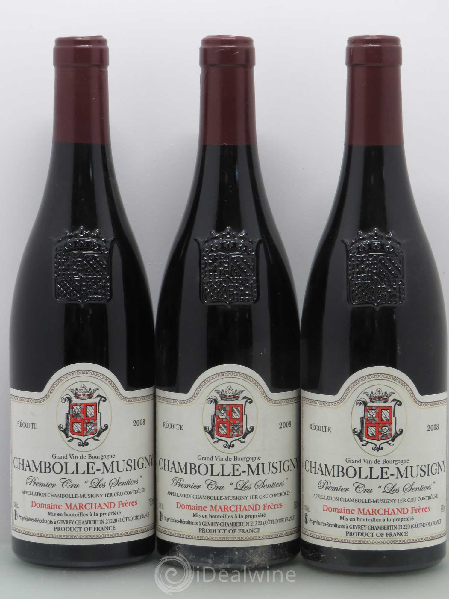Chambolle-Musigny 1er Cru Les Sentiers Marchand 2008 - Posten von 3 Flaschen - 0