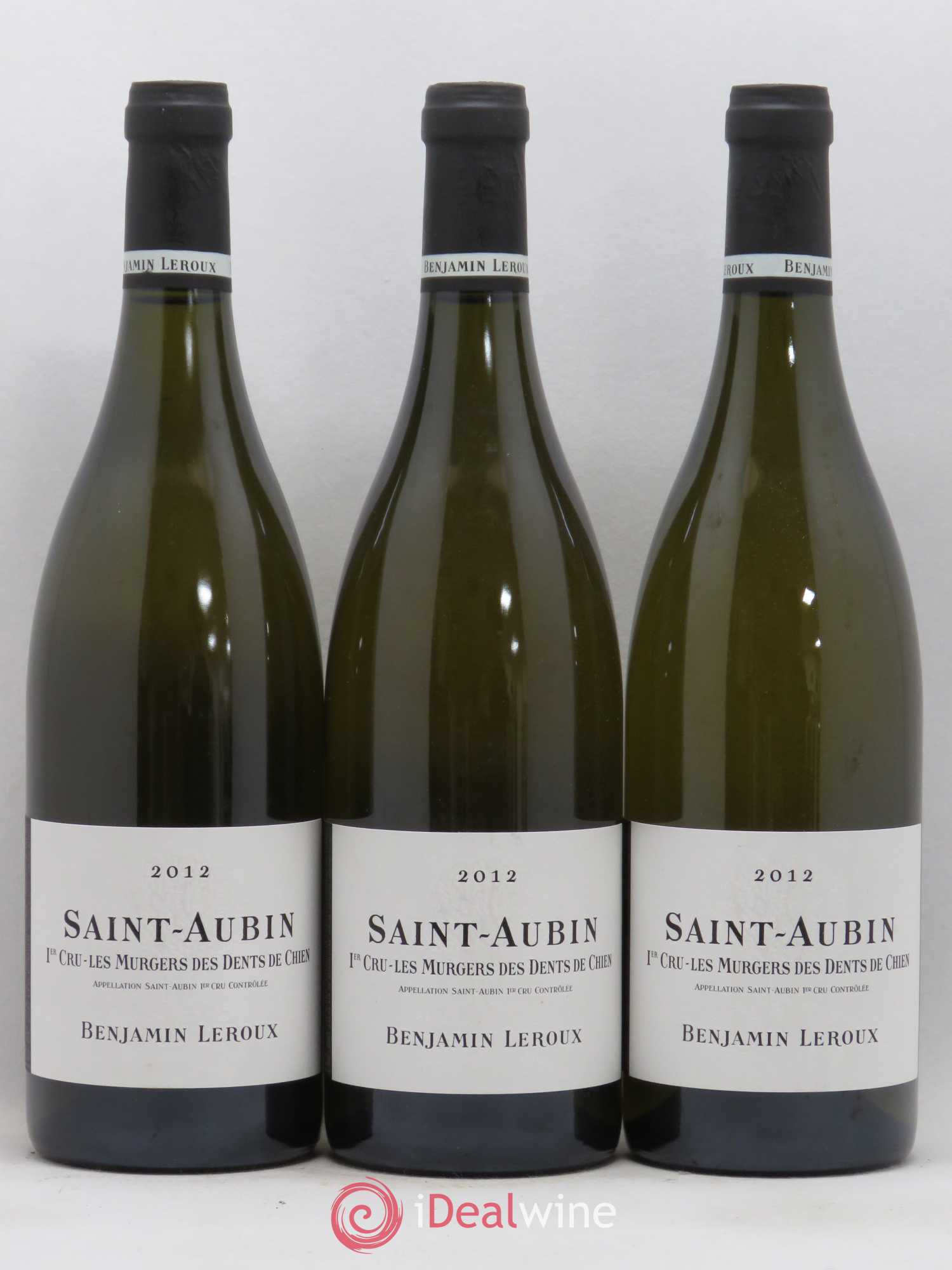 Saint-Aubin 1er Cru Les Murgers des Dents de Chien Benjamin Leroux 2012 - Lot de 3 bouteilles - 0