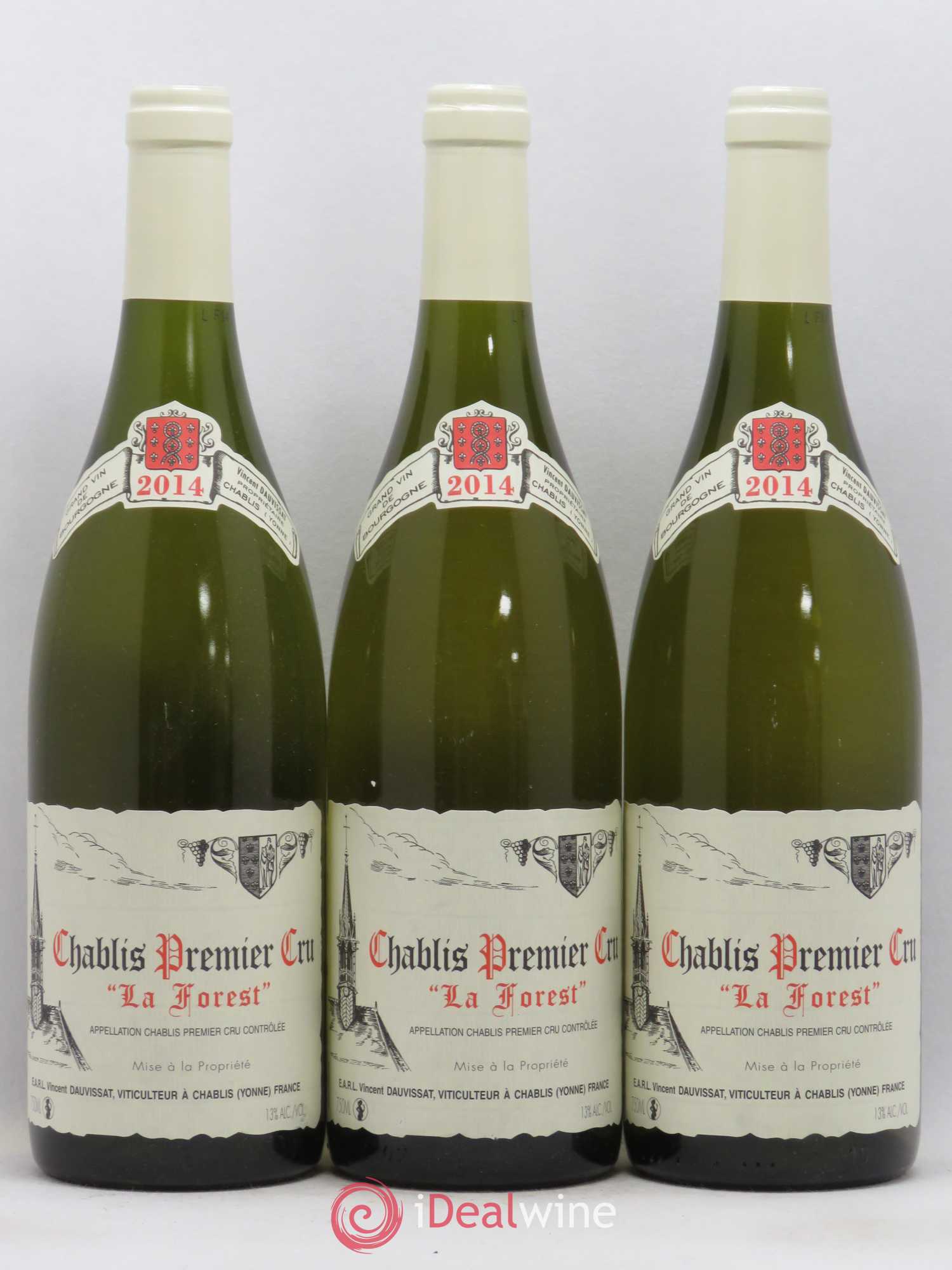 Chablis 1er Cru La Forest Vincent Dauvissat (Domaine) 2014 - Lot de 3 bouteilles - 0