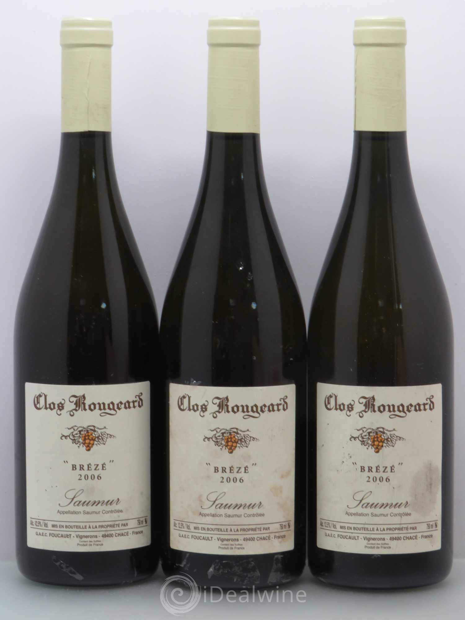 Saumur Brézé Clos Rougeard 2006 - Lot de 3 bouteilles - 0