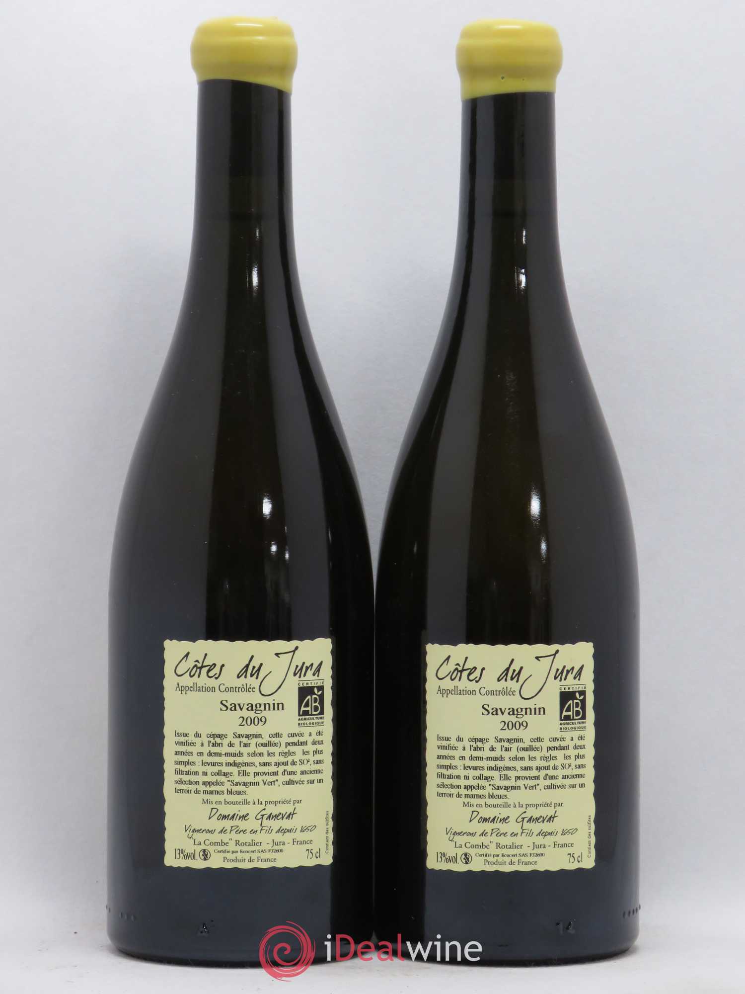 Côtes du Jura Les Chalasses Marnes Bleues Jean-François Ganevat (Domaine) 2009 - Lot de 2 bouteilles - 1