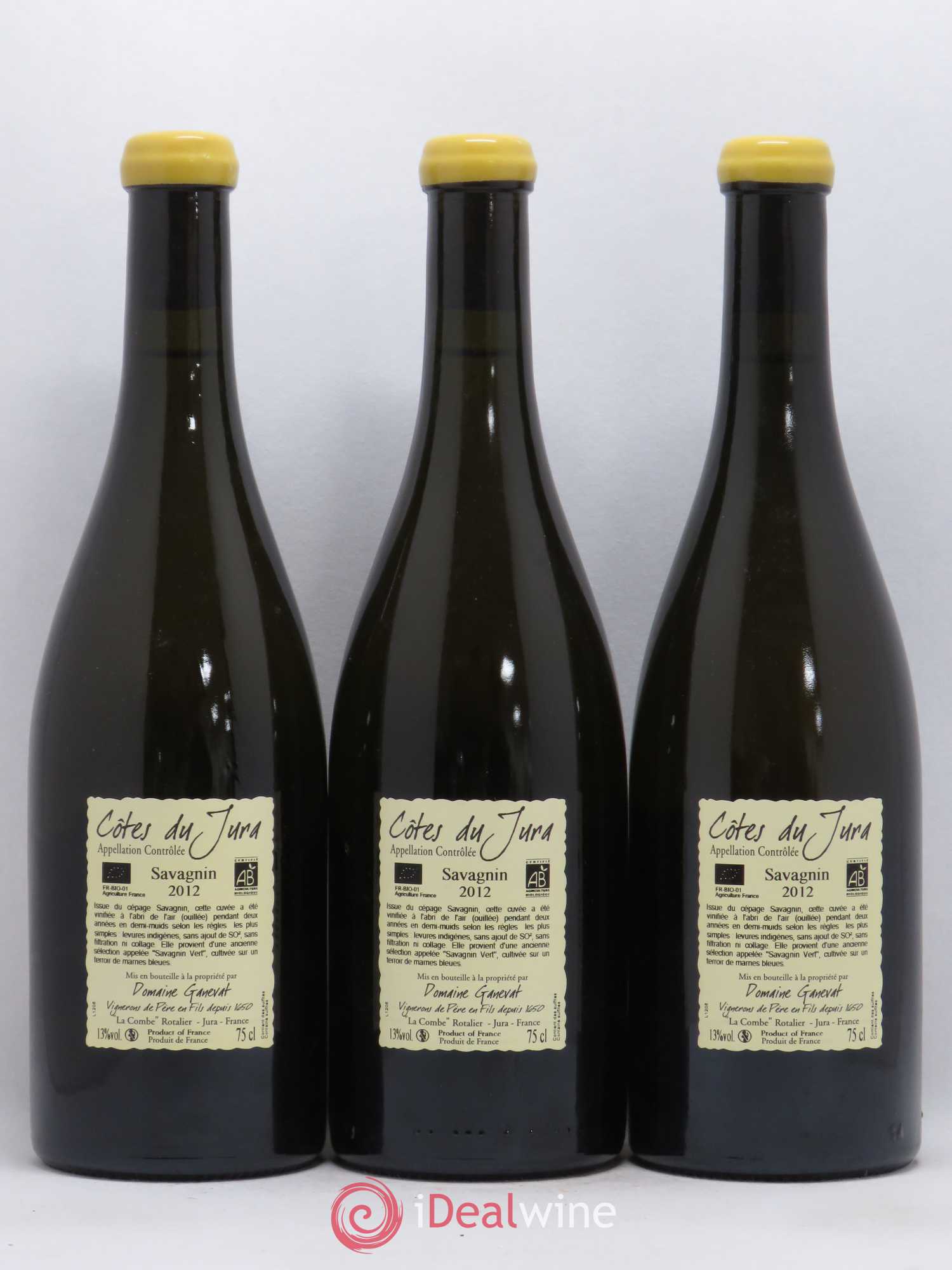 Côtes du Jura Les Chalasses Marnes Bleues Jean-François Ganevat (Domaine) 2012 - Lot de 3 bouteilles - 1