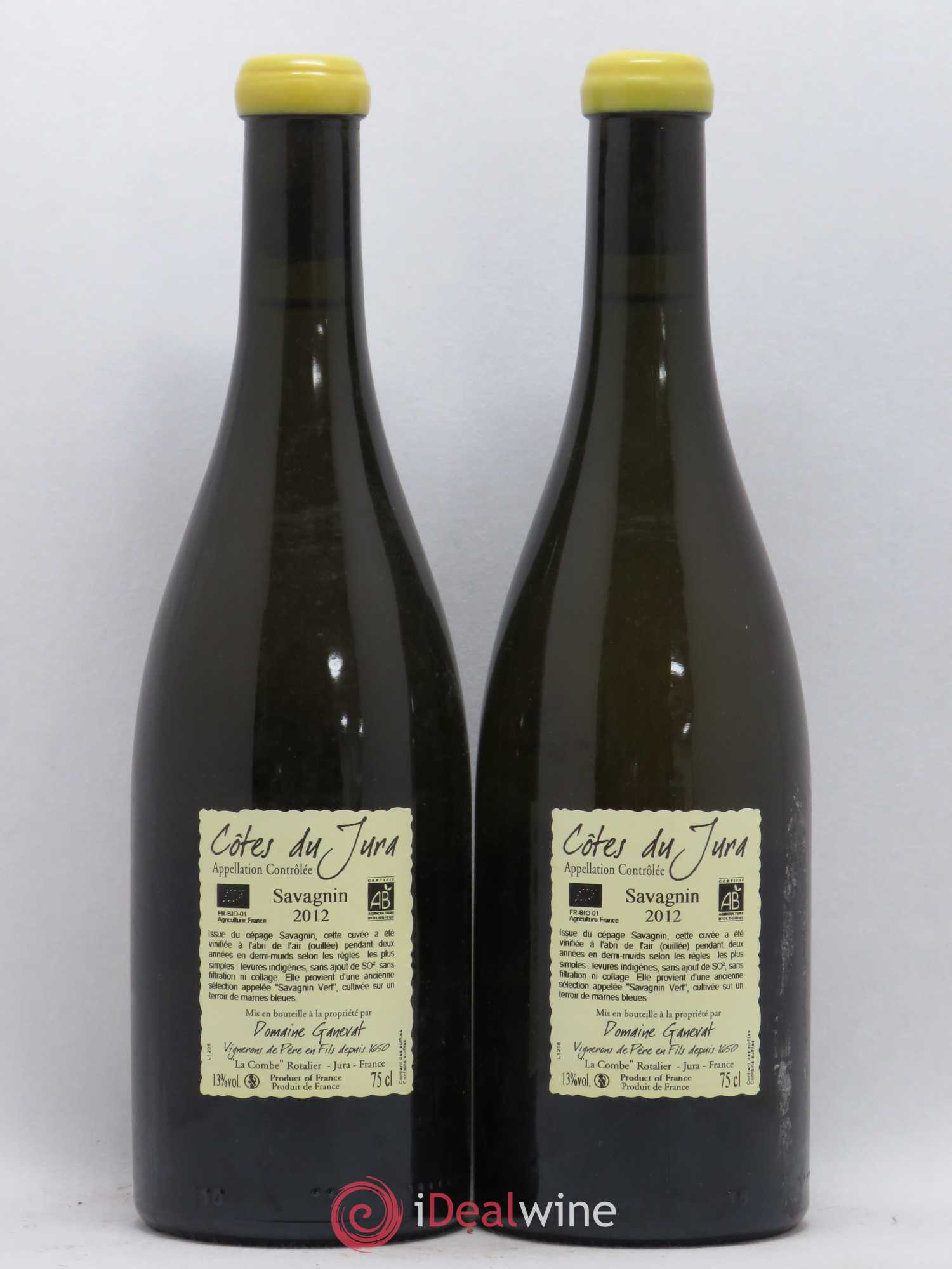 Côtes du Jura Les Chalasses Marnes Bleues Jean-François Ganevat (Domaine) 2012 - Lot de 2 bouteilles - 1