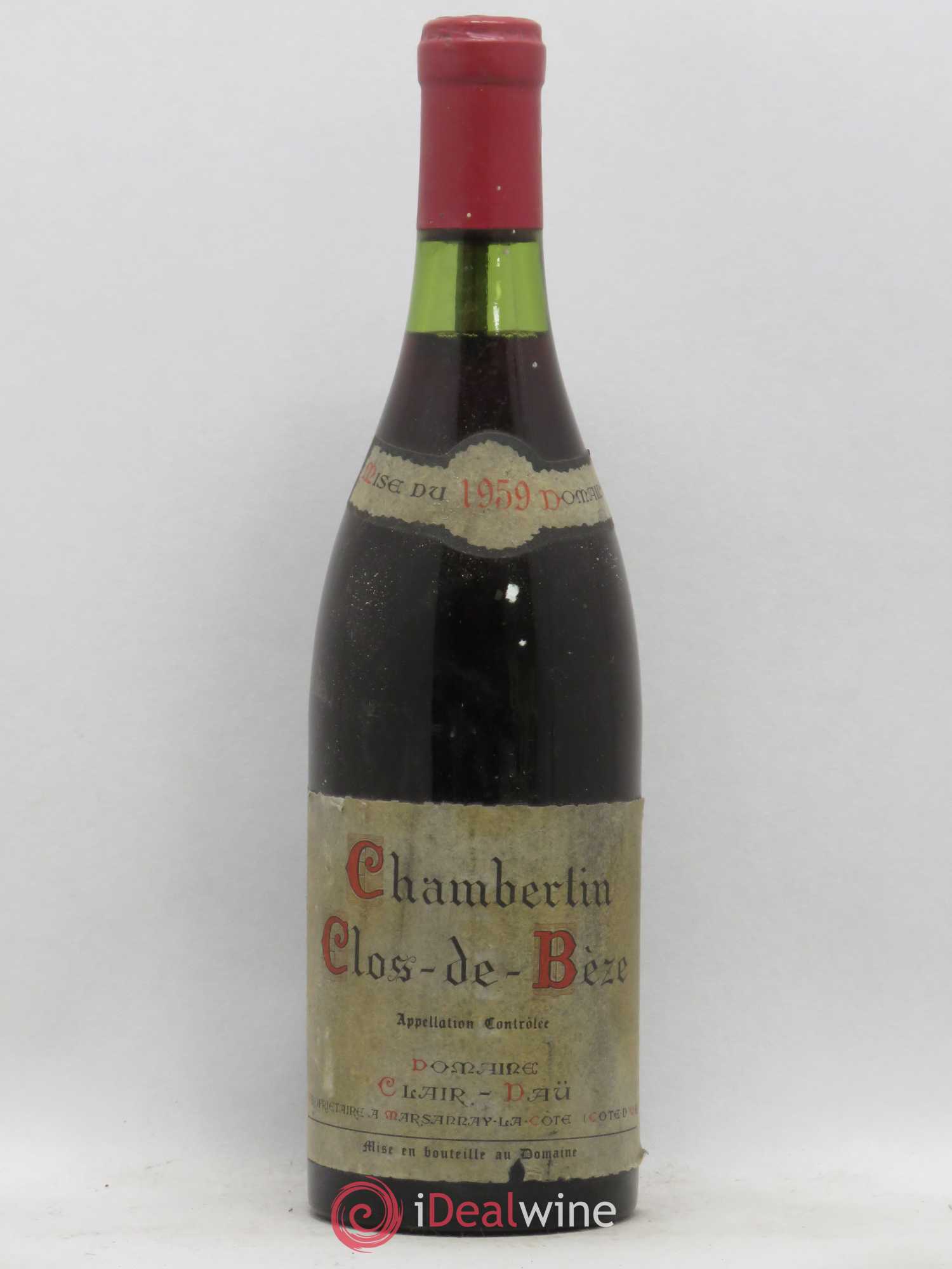 Chambertin Clos de Bèze Grand Cru Clai Daü 1959 - Lot de 1 bouteille - 0