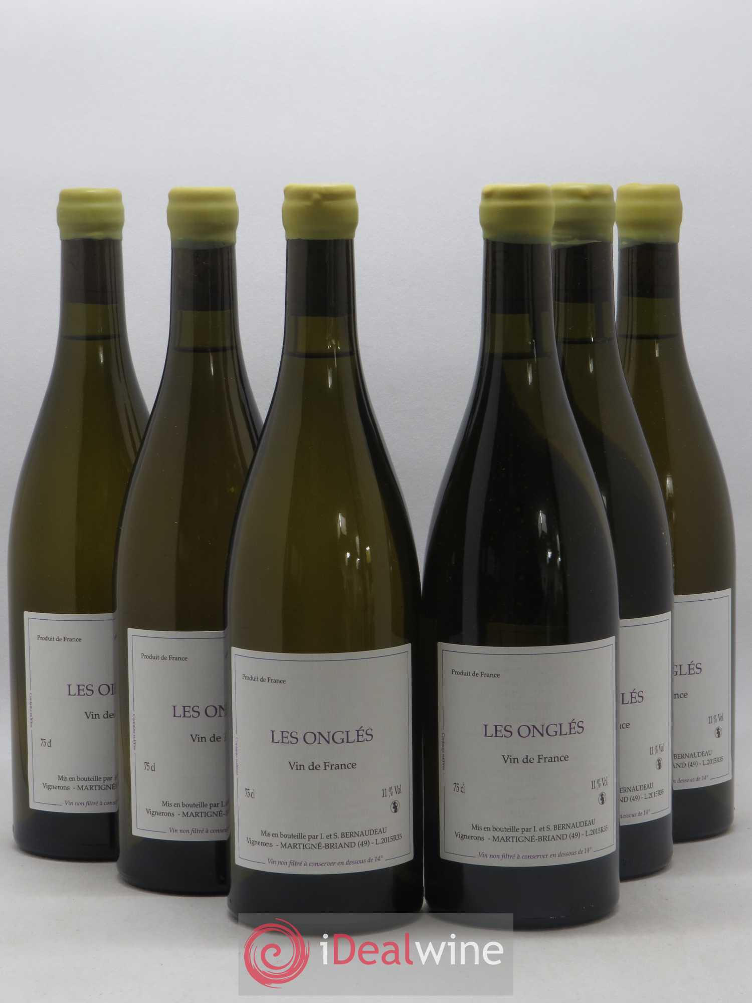 Vin de France Les Onglés Stéphane Bernaudeau 2015 - Lot de 6 bouteilles - 0