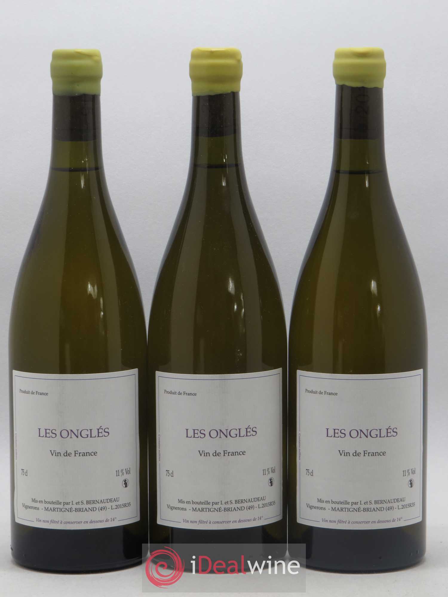Vin de France Les Onglés Stéphane Bernaudeau 2015 - Lot de 6 bouteilles - 1
