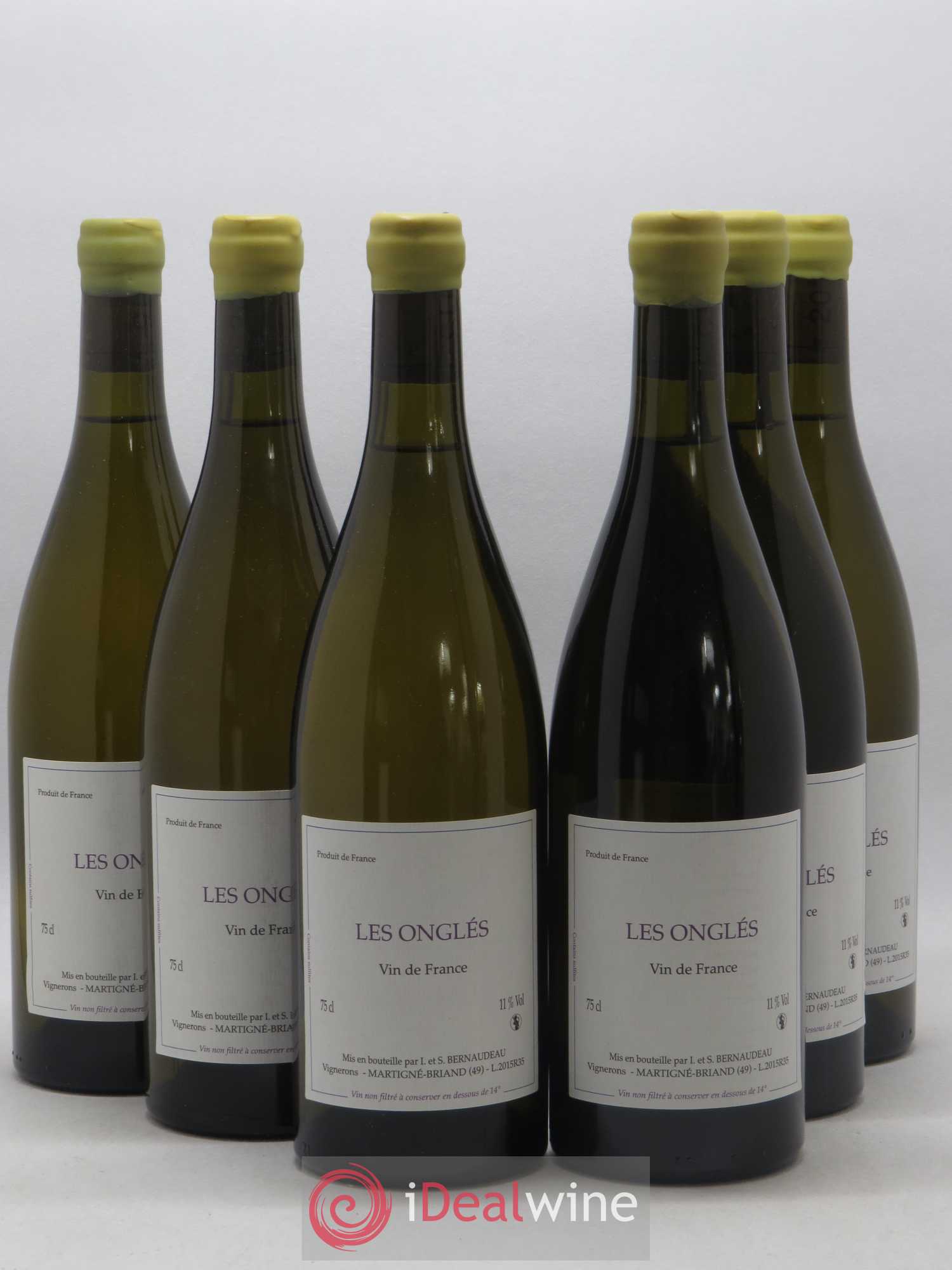 Vin de France Les Onglés Stéphane Bernaudeau 2015 - Lot de 6 bouteilles - 0