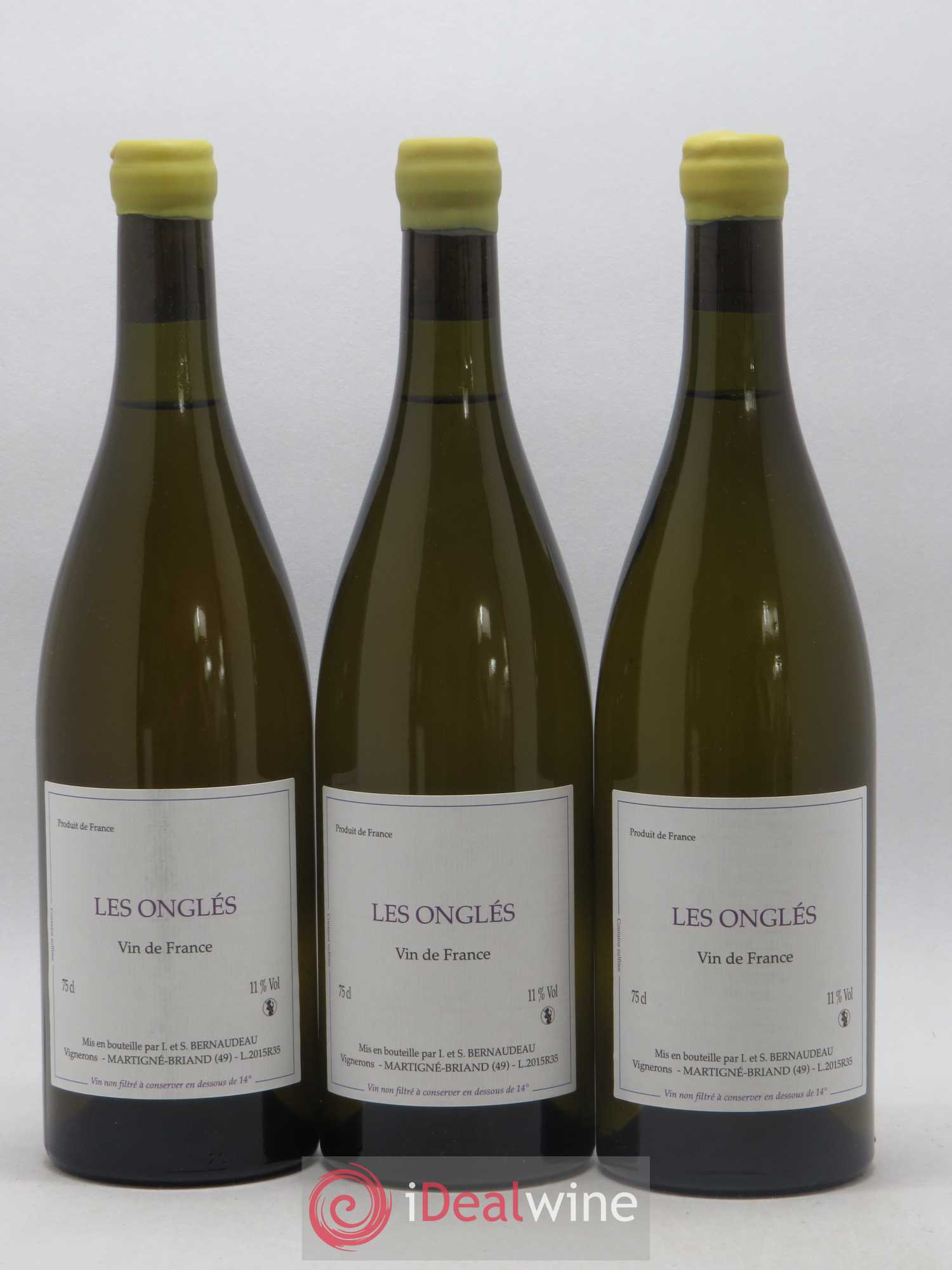 Vin de France Les Onglés Stéphane Bernaudeau 2015 - Lot de 6 bouteilles - 1