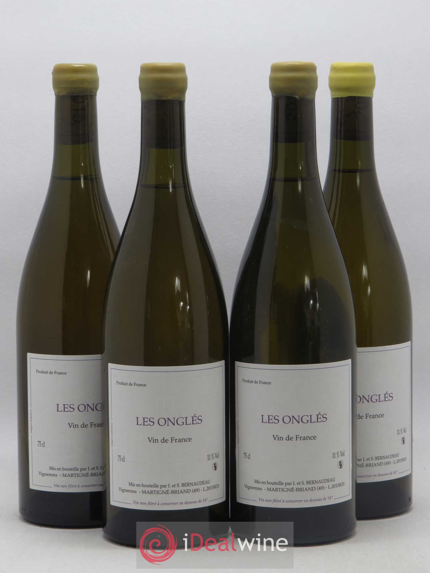Vin de France Les Onglés Stéphane Bernaudeau 2015 - Lot de 4 bouteilles - 0