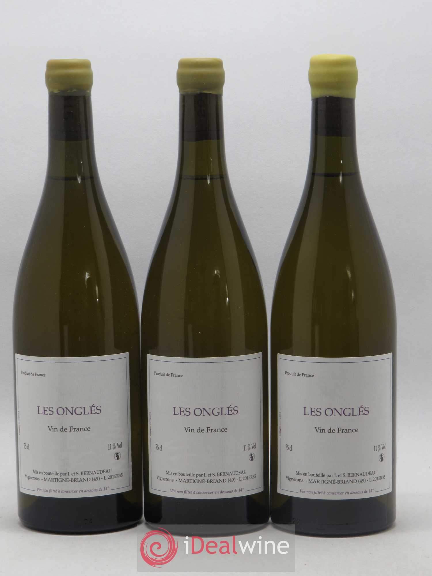 Vin de France Les Onglés Stéphane Bernaudeau 2015 - Posten von 3 Flaschen - 0