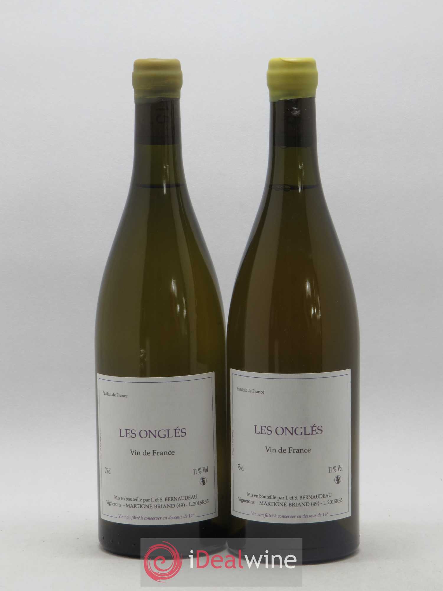 Vin de France Les Onglés Stéphane Bernaudeau 2015 - Posten von 2 Flaschen - 0