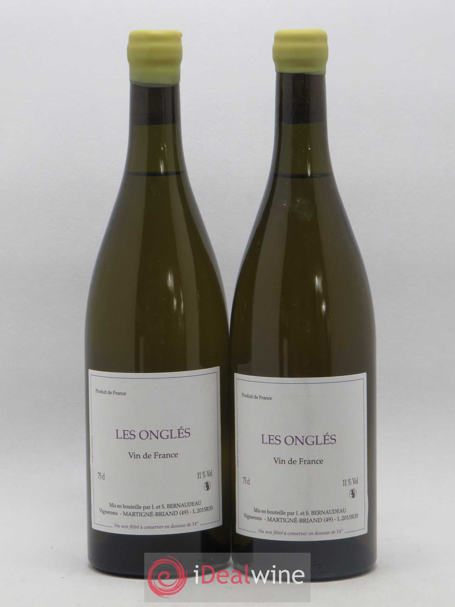 Vin de France Les Onglés Stéphane Bernaudeau 2015 - Posten von 2 Flaschen - 0