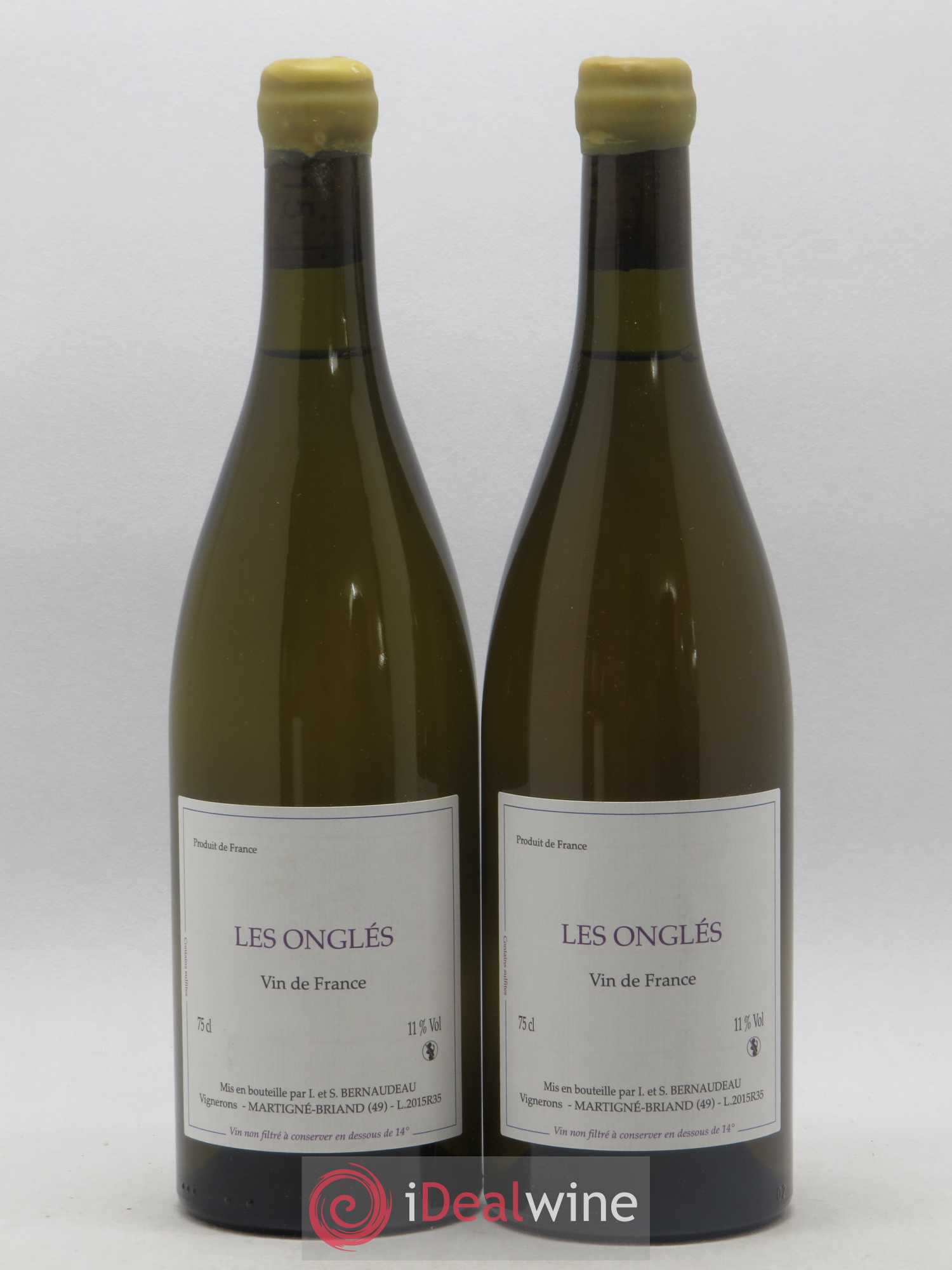 Vin de France Les Onglés Stéphane Bernaudeau 2015 - Lot de 2 bouteilles - 0