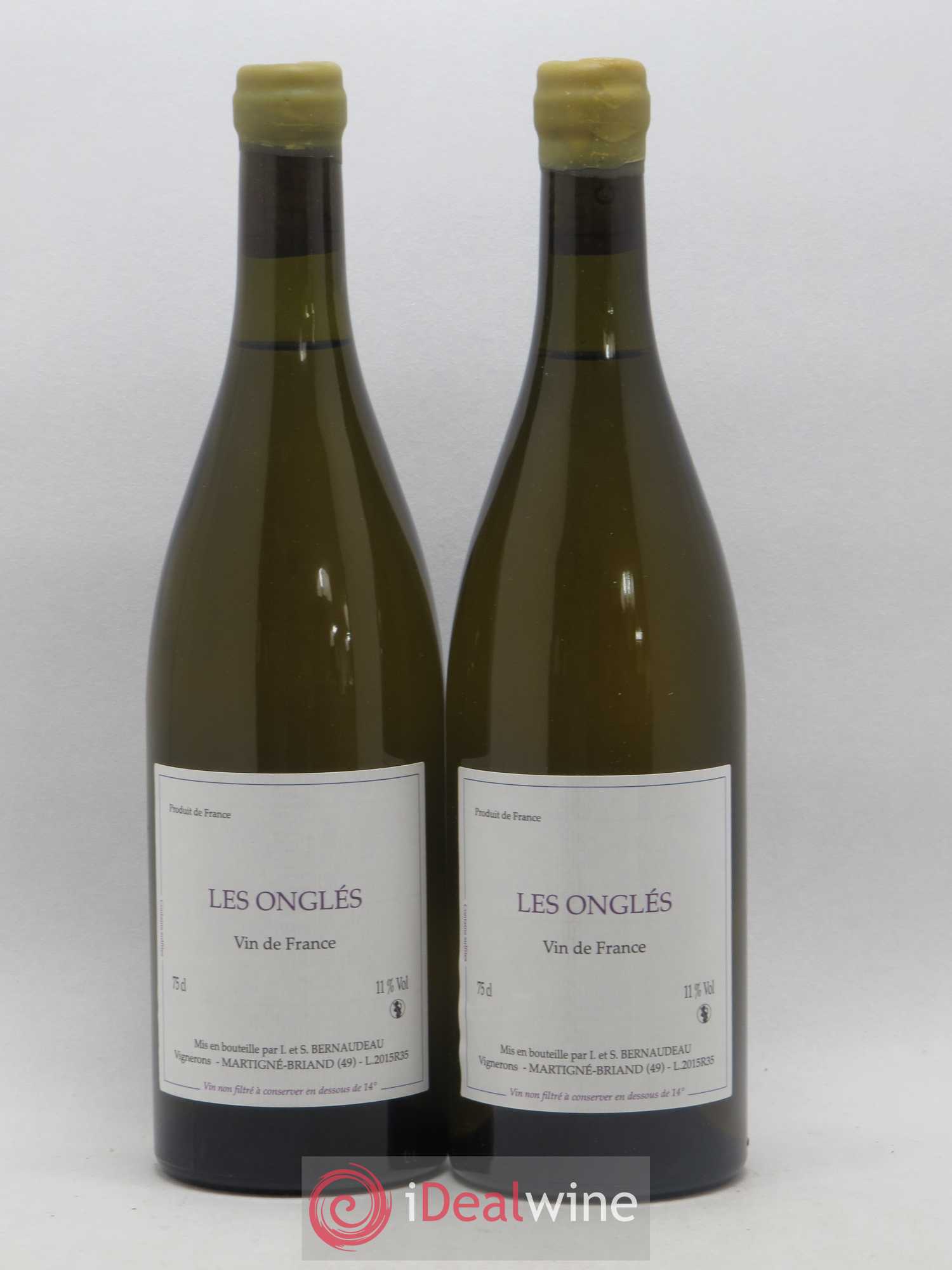 Vin de France Les Onglés Stéphane Bernaudeau 2015 - Lot de 2 bouteilles - 0
