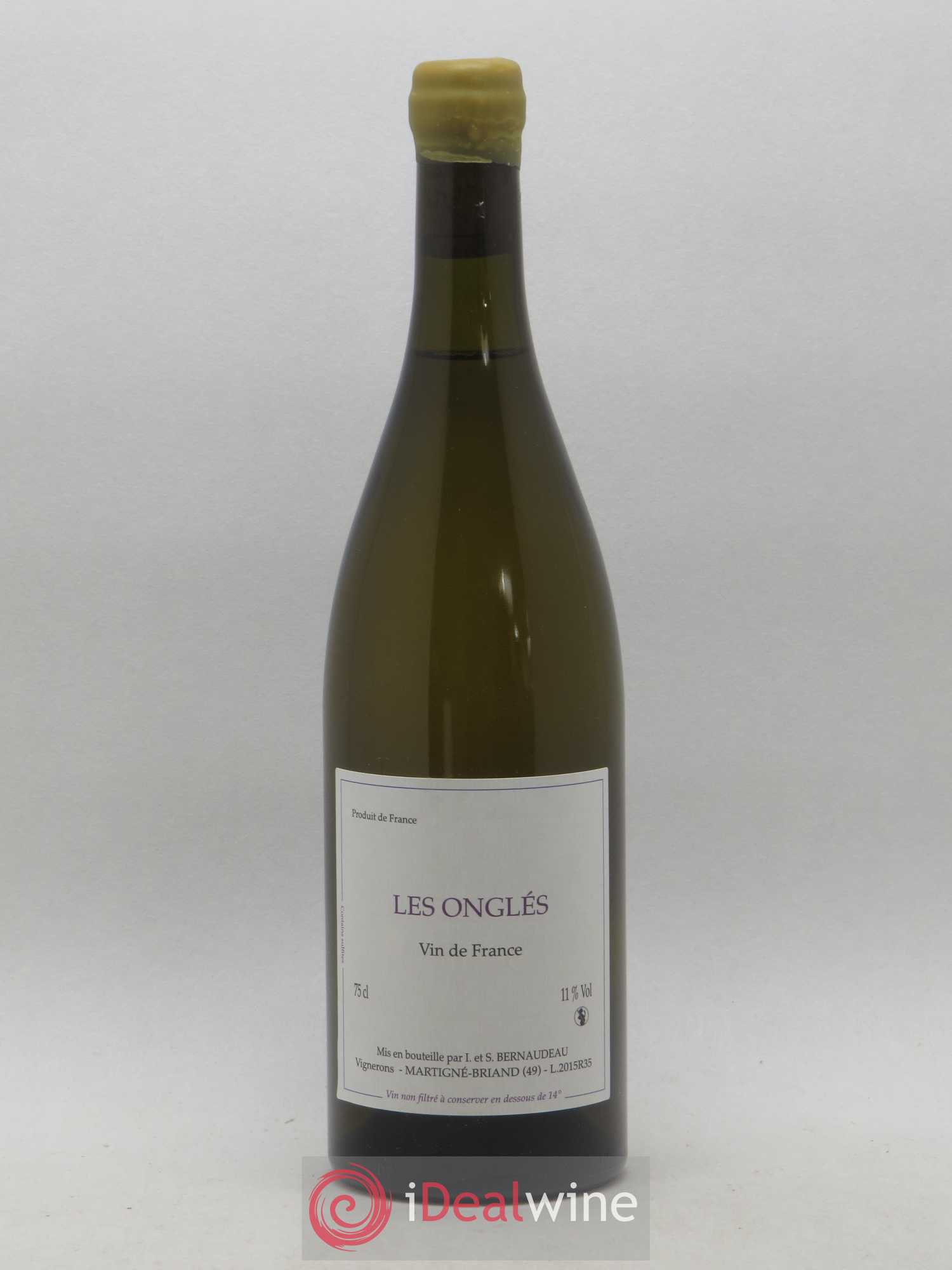 Vin de France Les Onglés Stéphane Bernaudeau 2015 - Lot de 1 bouteille - 0