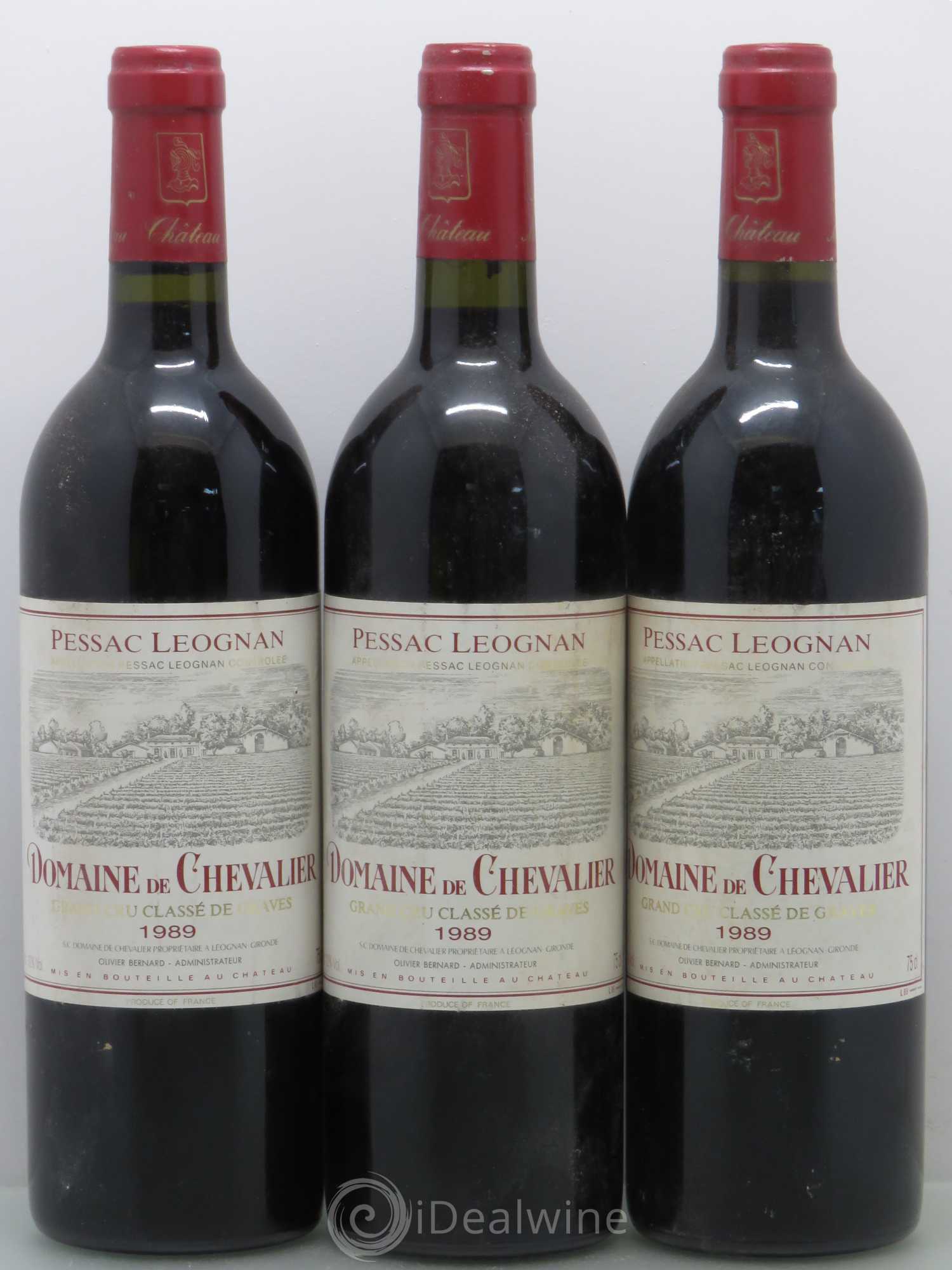 Domaine de Chevalier Cru Classé de Graves 1989 - Lot de 3 bouteilles - 0