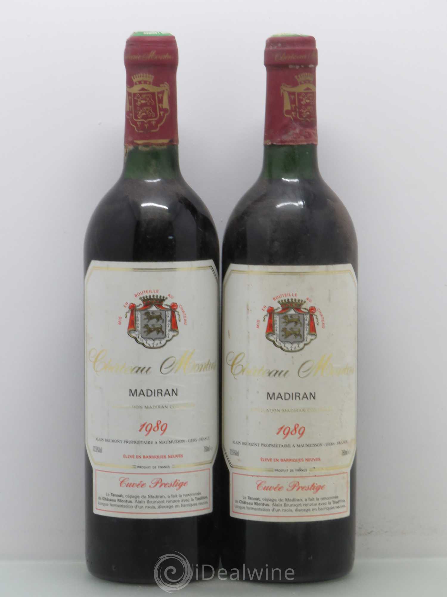 Madiran Château Montus-Prestige Alain Brumont 1989 - Lot de 2 bouteilles - 0