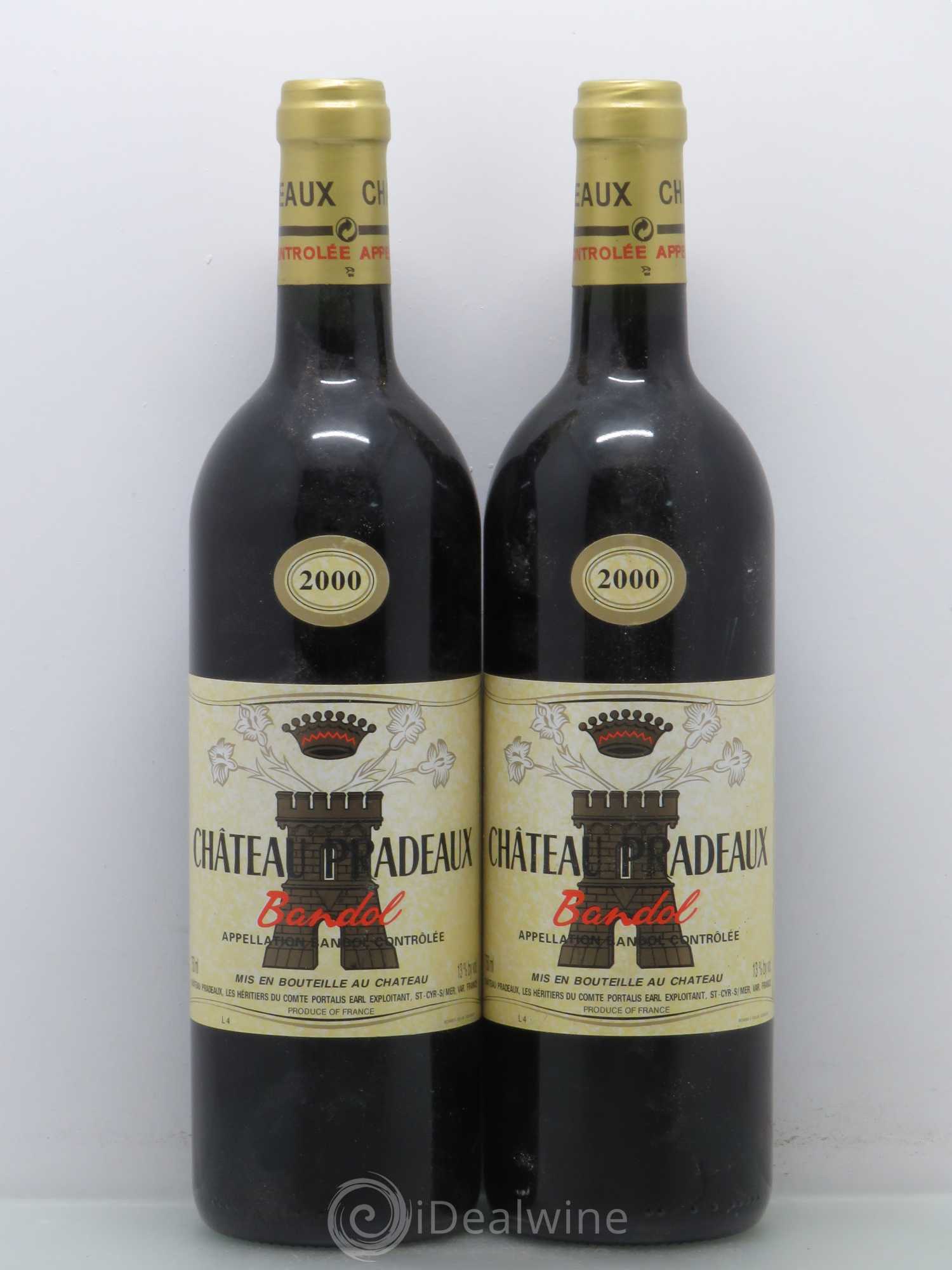 Bandol Château Pradeaux Famille Portalis 2000 - Lot de 4 bouteilles - 1