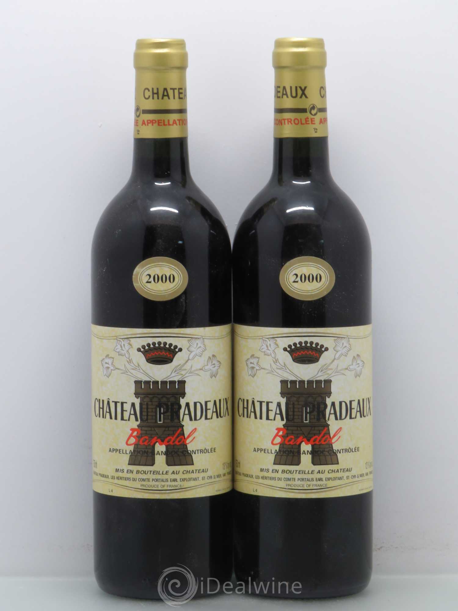 Bandol Château Pradeaux Famille Portalis 2000 - Lot de 4 bouteilles - 2