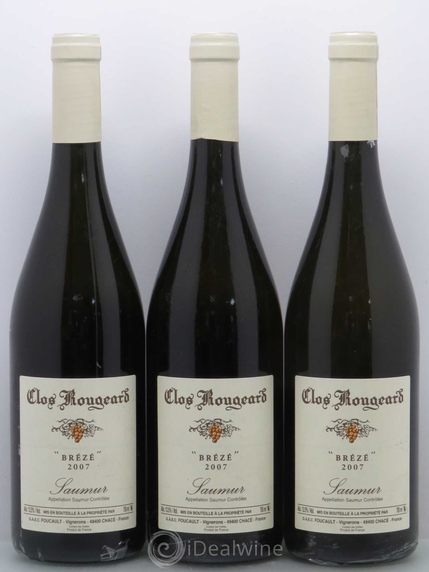 Saumur Brézé Clos Rougeard 2007 - Lot de 3 bouteilles - 0
