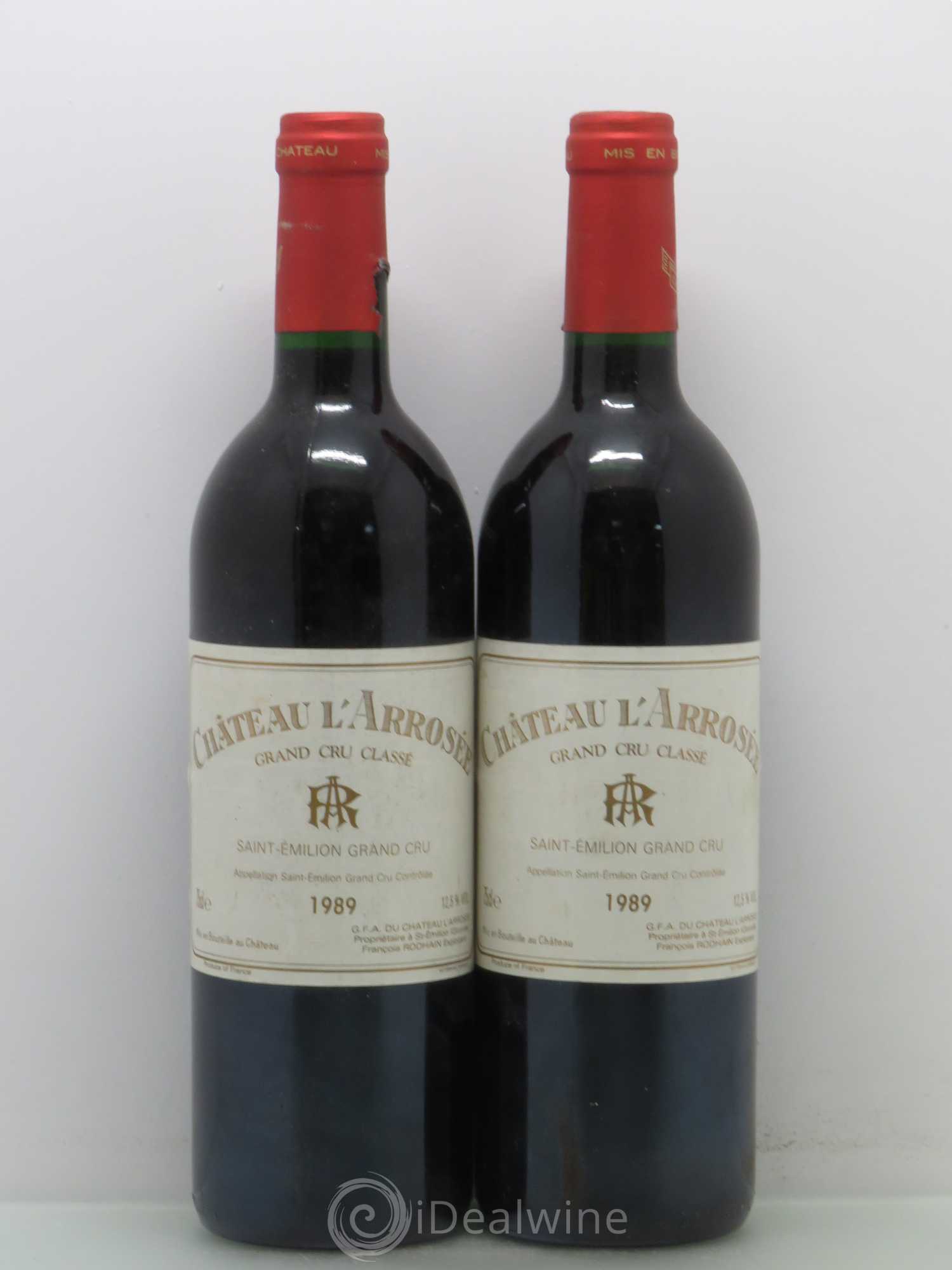 Château l' Arrosée Grand Cru Classé 1989 - Lot de 2 bouteilles - 0