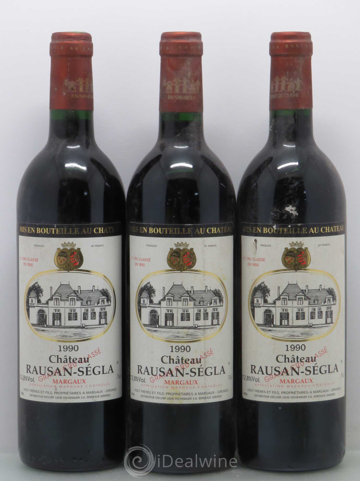 Château Rauzan Ségla Grand Cru Classé 1990 - Lot de 3 bouteilles - 0