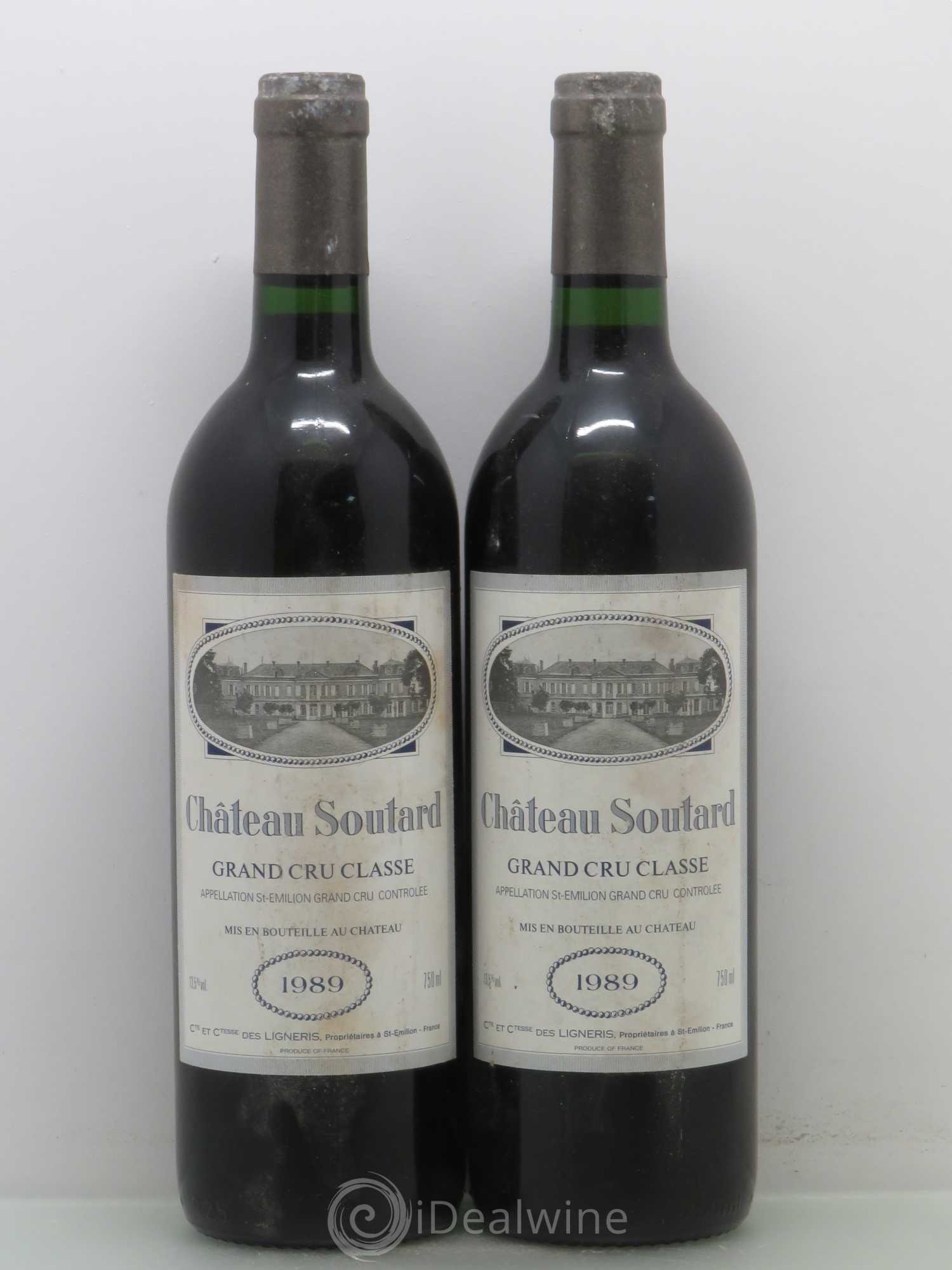 Château Soutard Grand Cru Classé 1989 - Lot de 5 bouteilles - 2