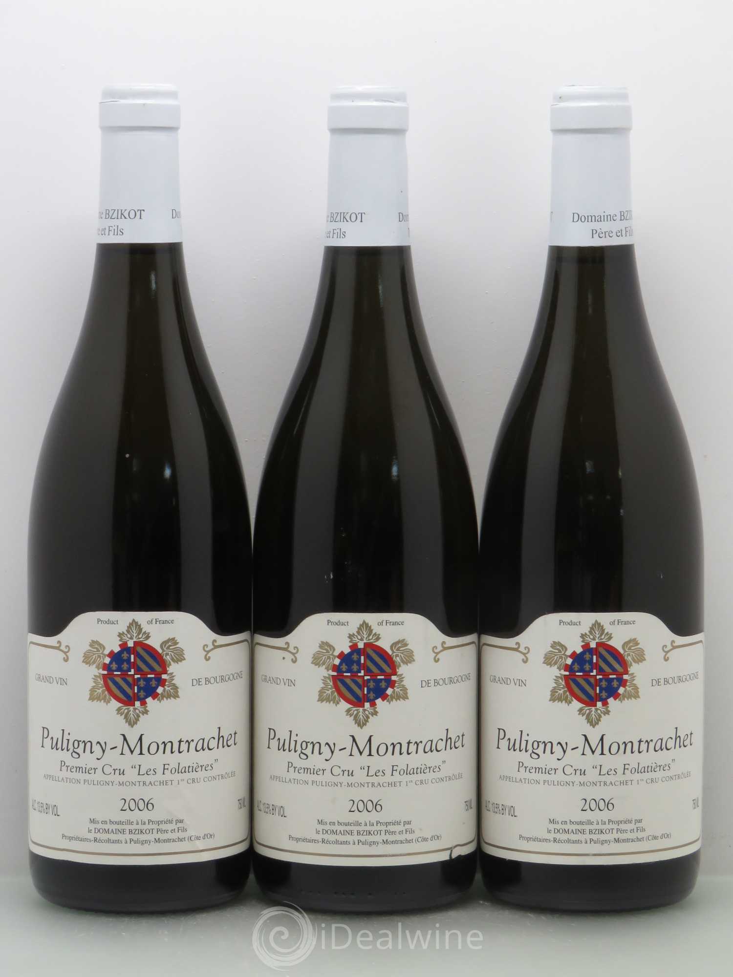 Puligny-Montrachet 1er Cru Bzikot Les Folatieres 2006 - Posten von 3 Flaschen - 0