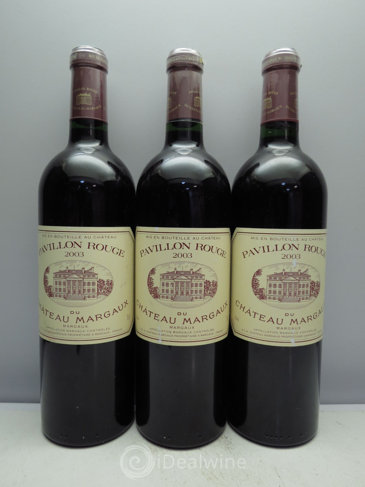 Pavillon Rouge du Château Margaux Second Vin 2003 - Lot de 3 bouteilles - 0