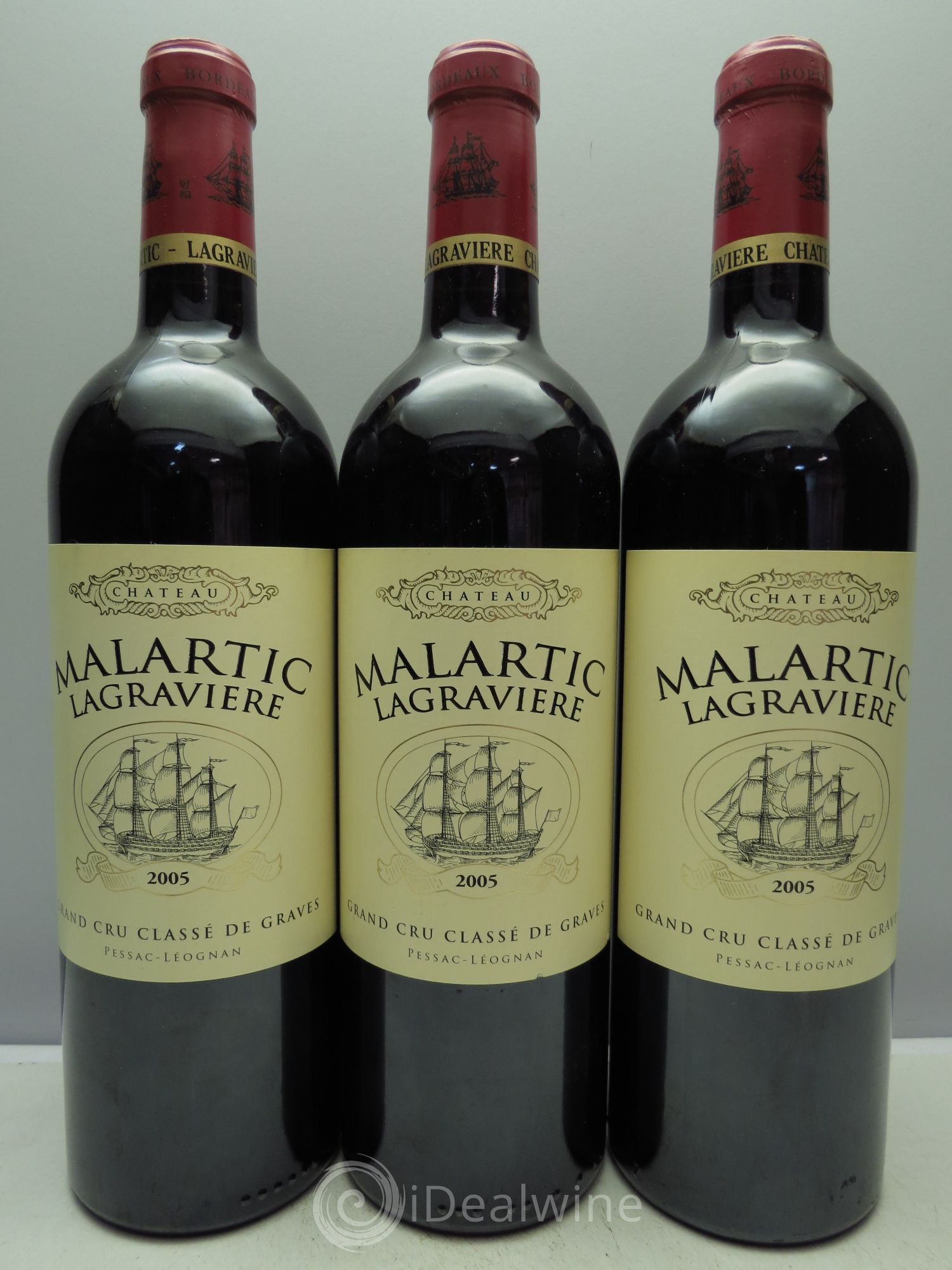 Château Malartic-Lagravière Cru Classé de Graves 2005 - Lot de 3 bouteilles - 0