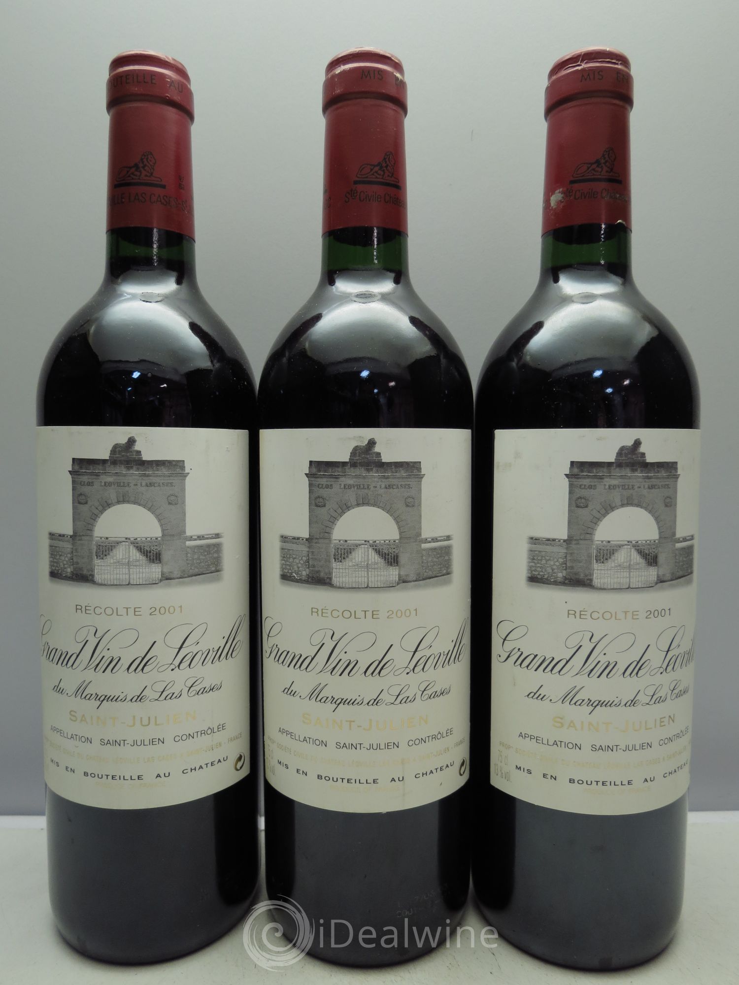 Château Léoville Las Cases 2ème Grand Cru Classé 2001 - Lot de 3 bouteilles - 0
