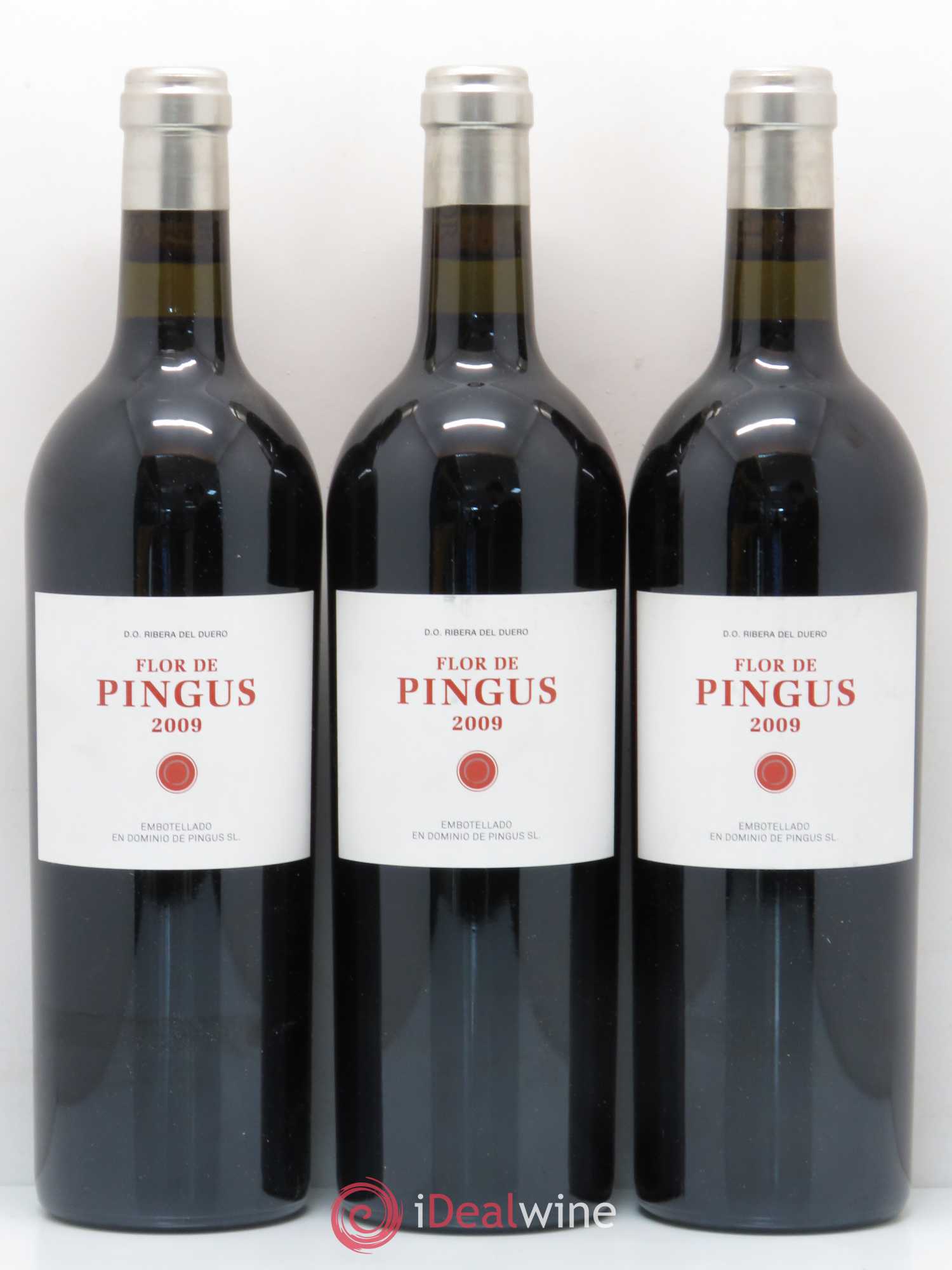 Ribera Del Duero Flor de Pingus Dominio de Pingus - Peter Sisseck 2009 - Lot de 3 bouteilles - 0